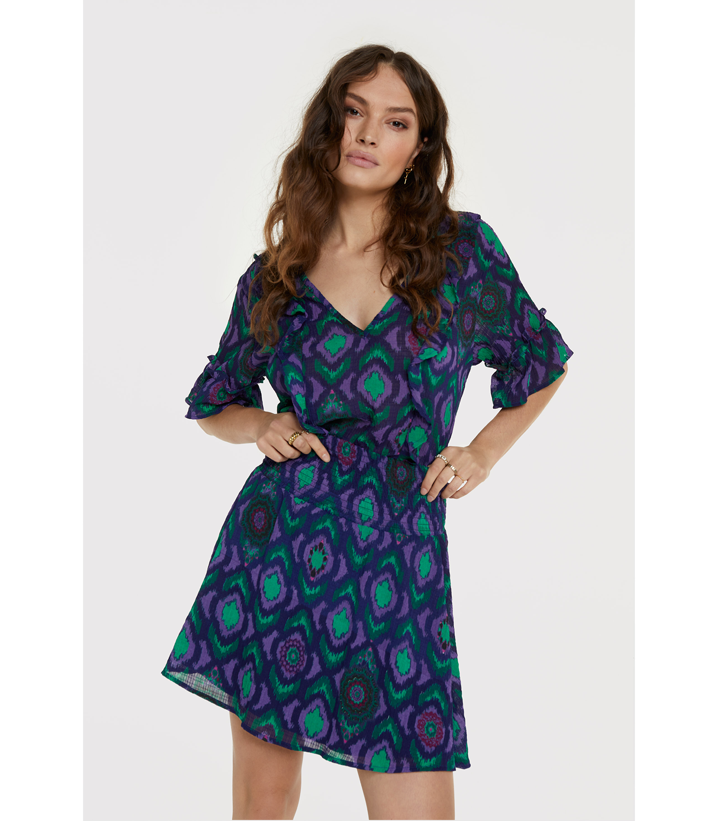 Ikat Fake Wrap Dress - Image 3