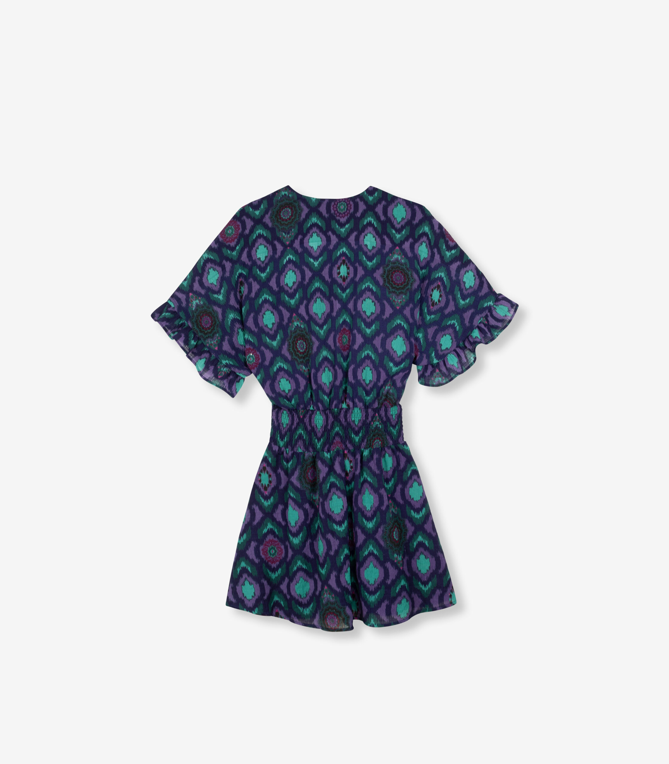 Ikat Fake Wrap Dress