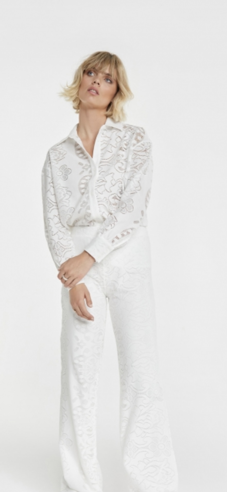 Lace Pants Soft White - Image 2