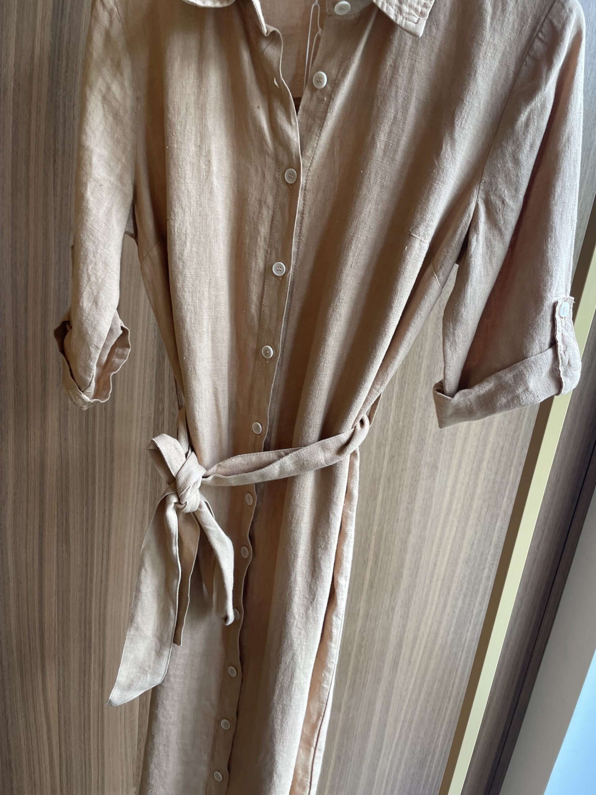 Linen Sand Dress - Image 2