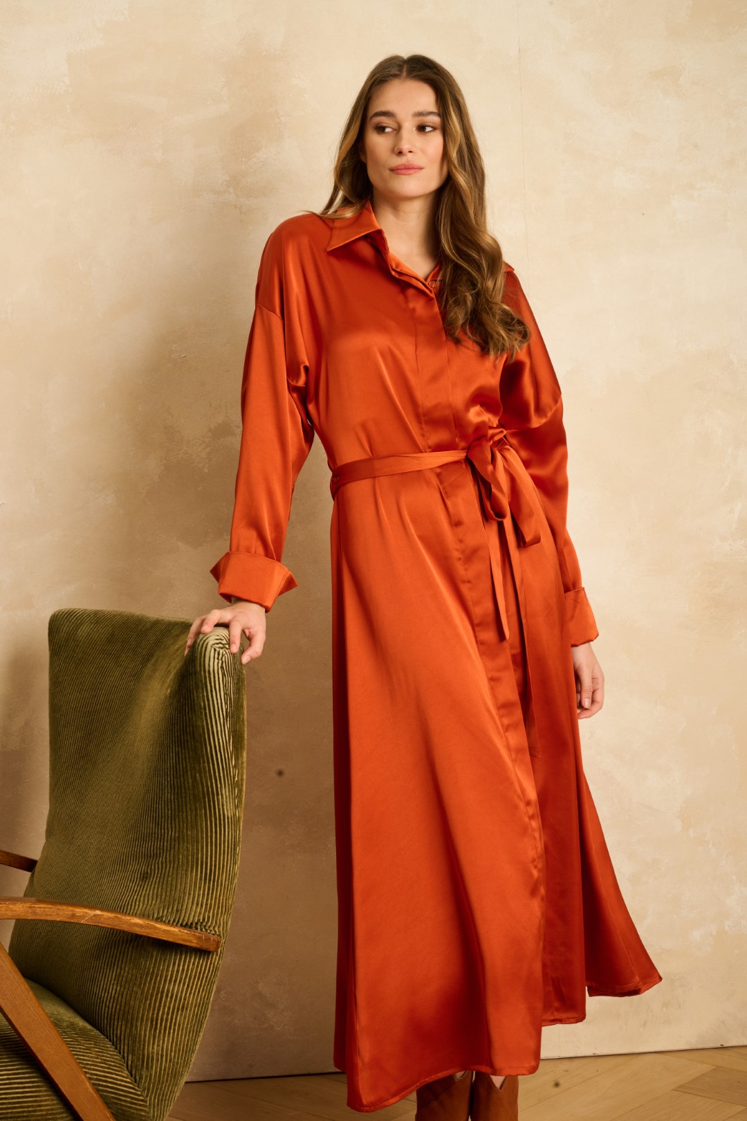 Damienne Dress Orange - Image 5