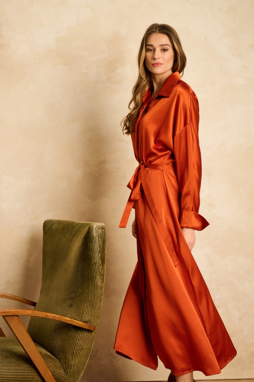 Damienne Dress Orange - Image 3
