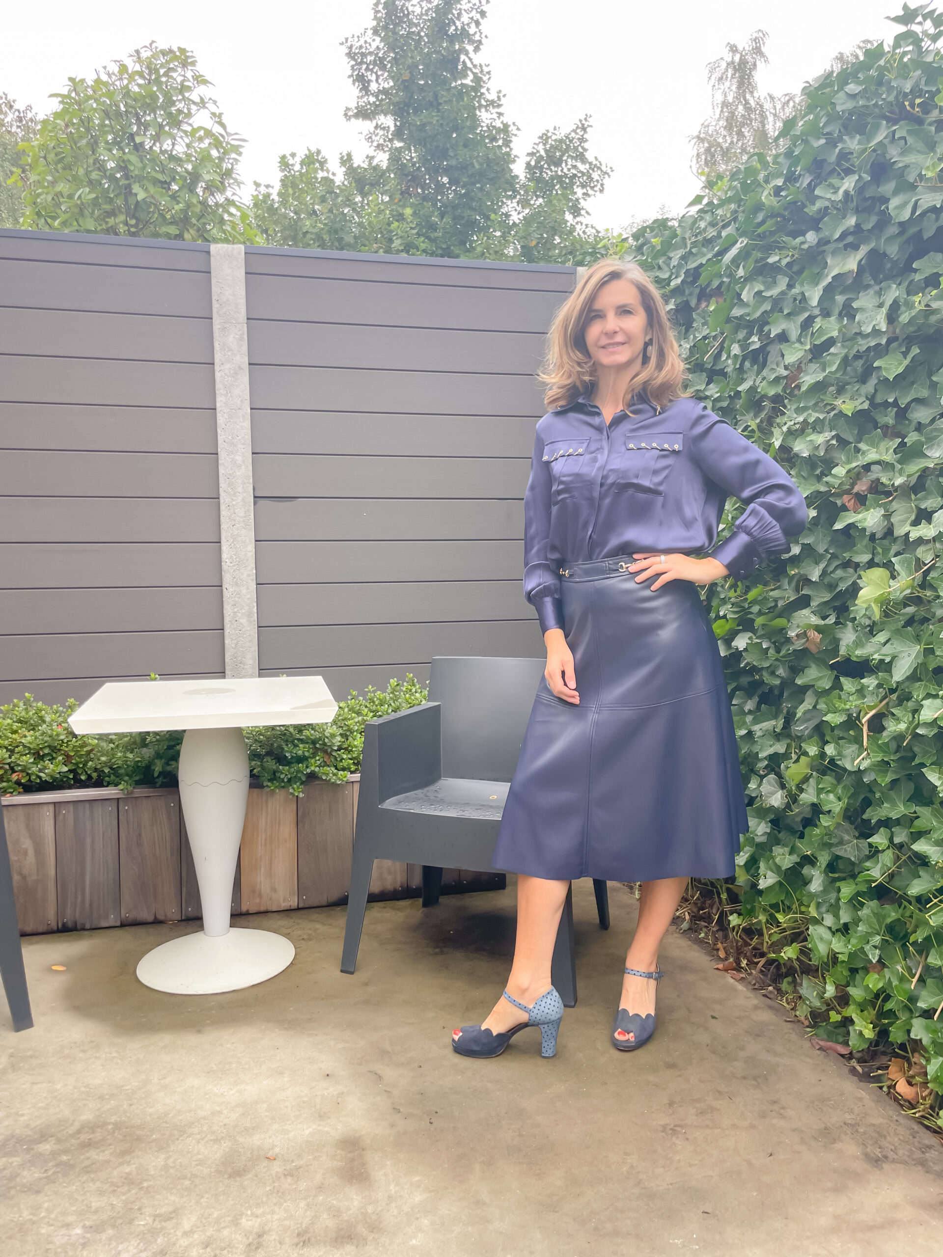 Navy Midi Skirt