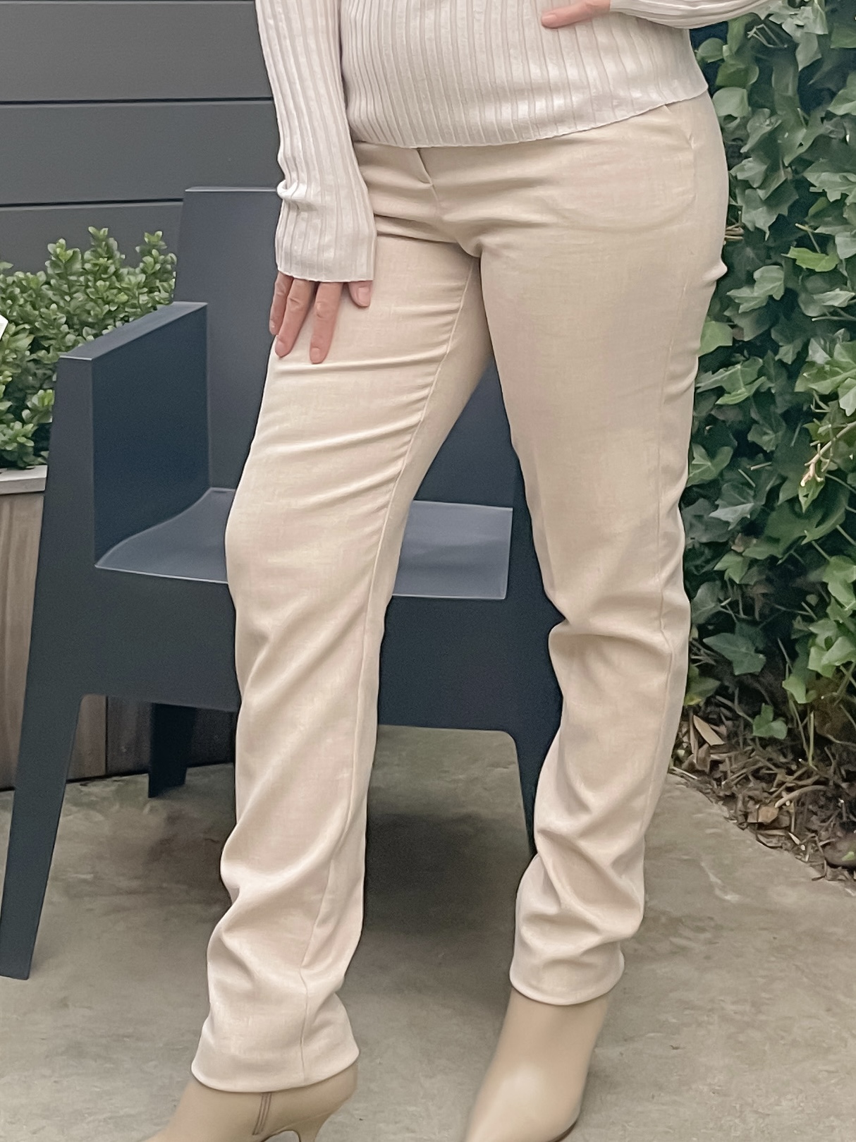 Pantaloni Craft beige melange