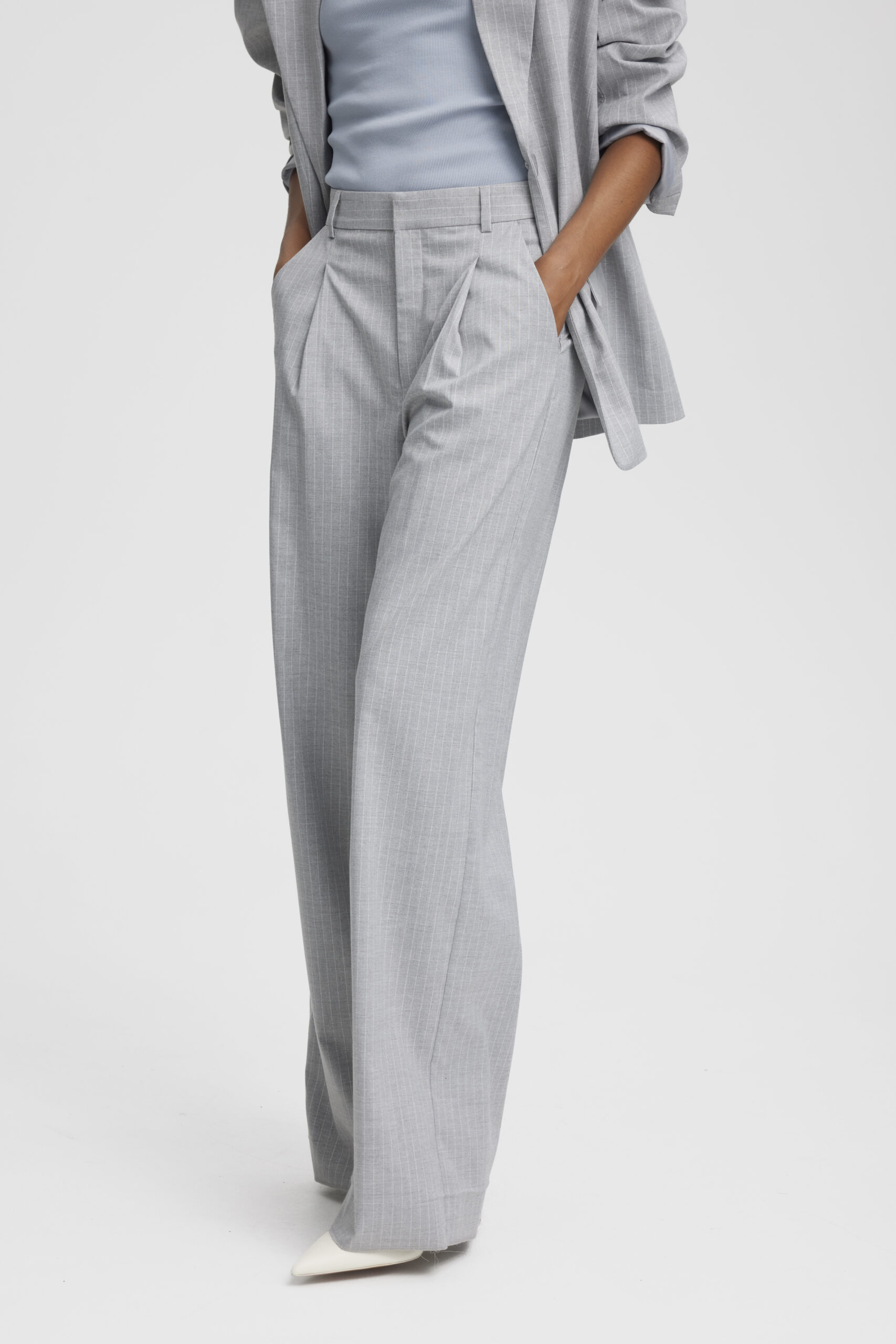 Paula Pinstripe Trousers - Image 3