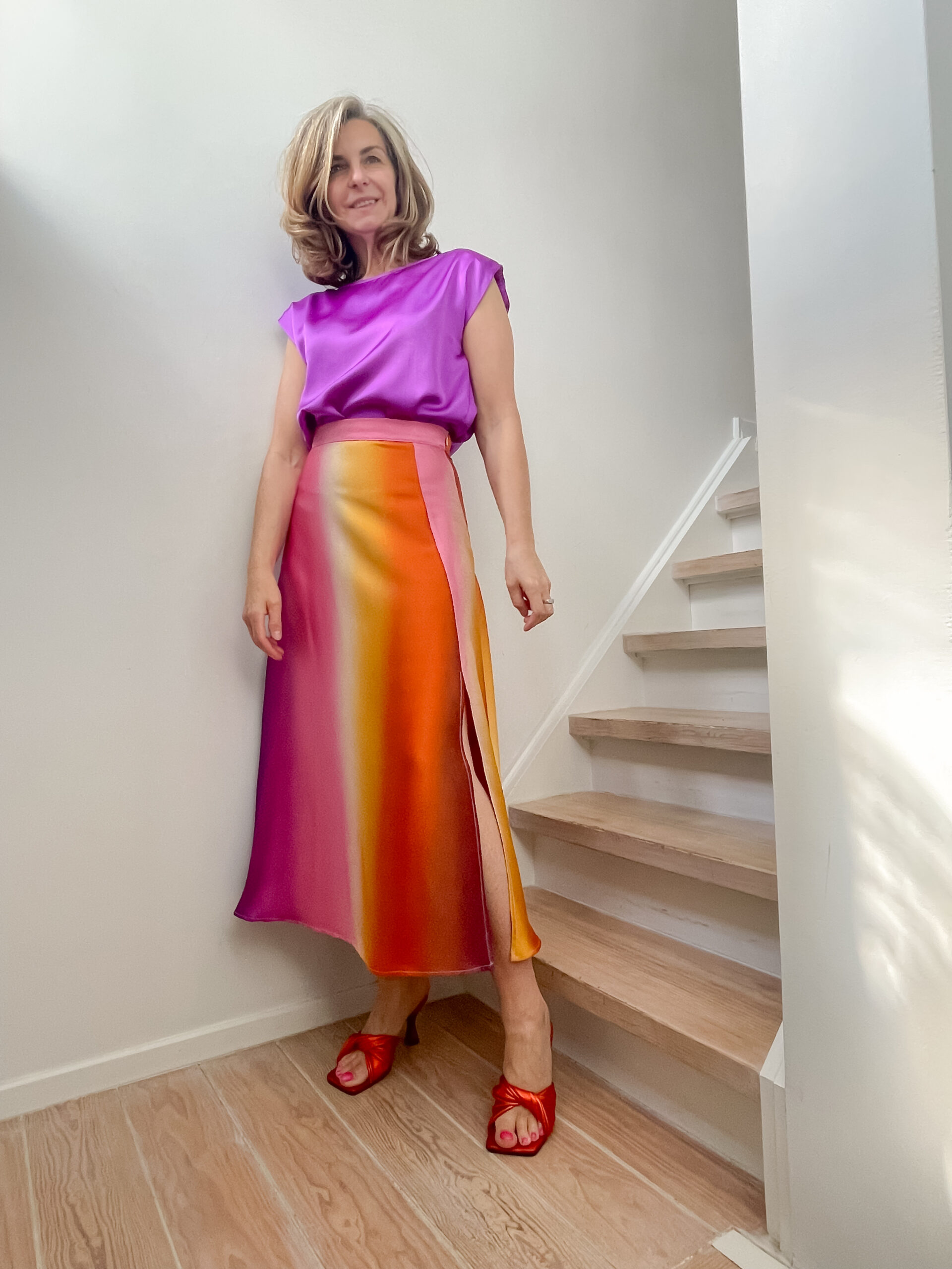 Bal shine Skirt pink purple