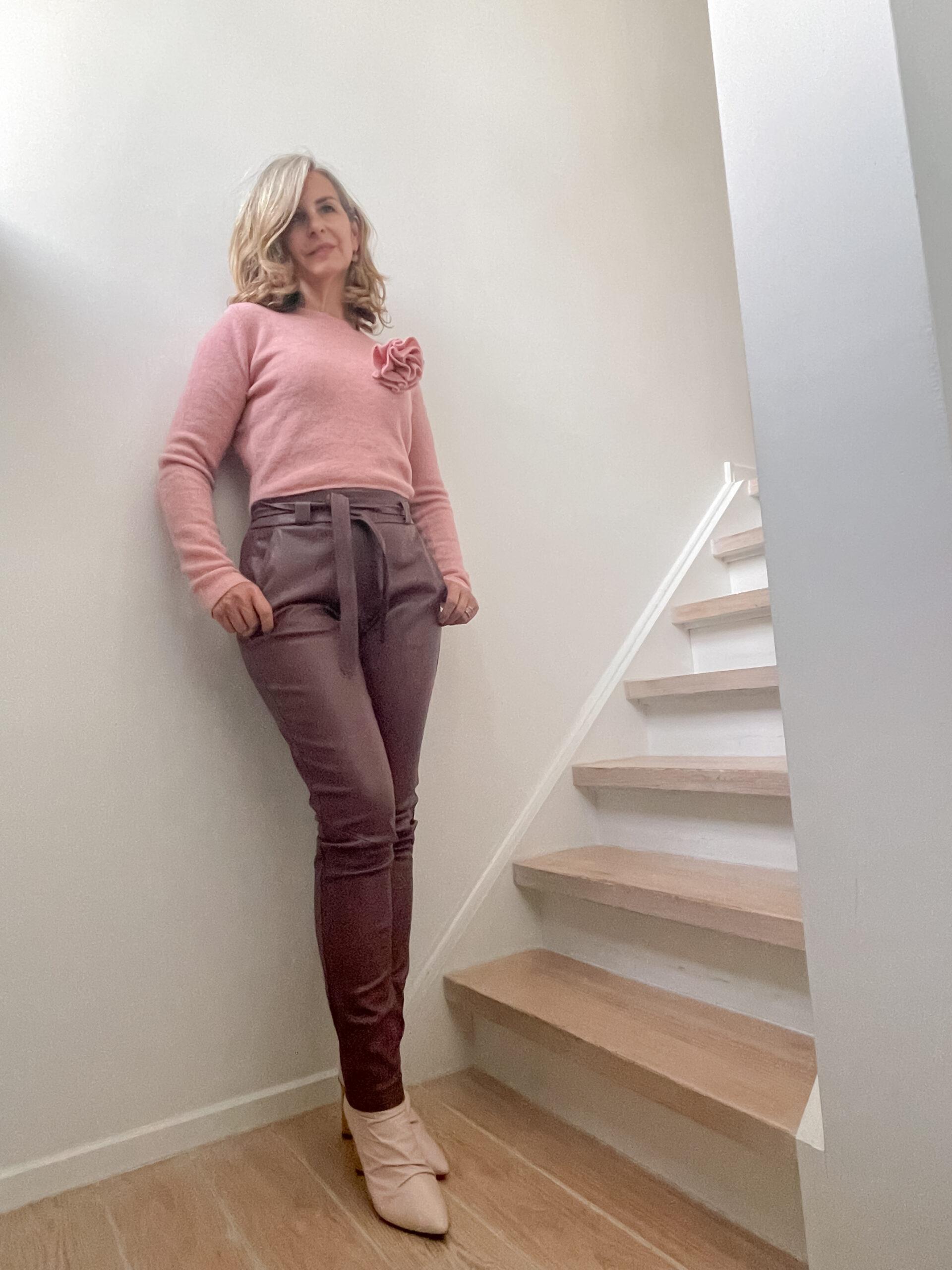 Dana cropped trui Dusty pink - Image 4