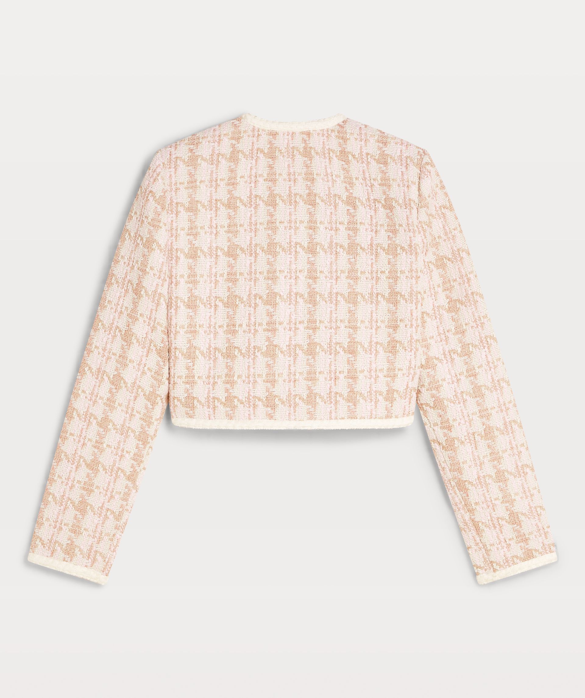 Monica cropped bouclé blazer dusty pink - Image 2