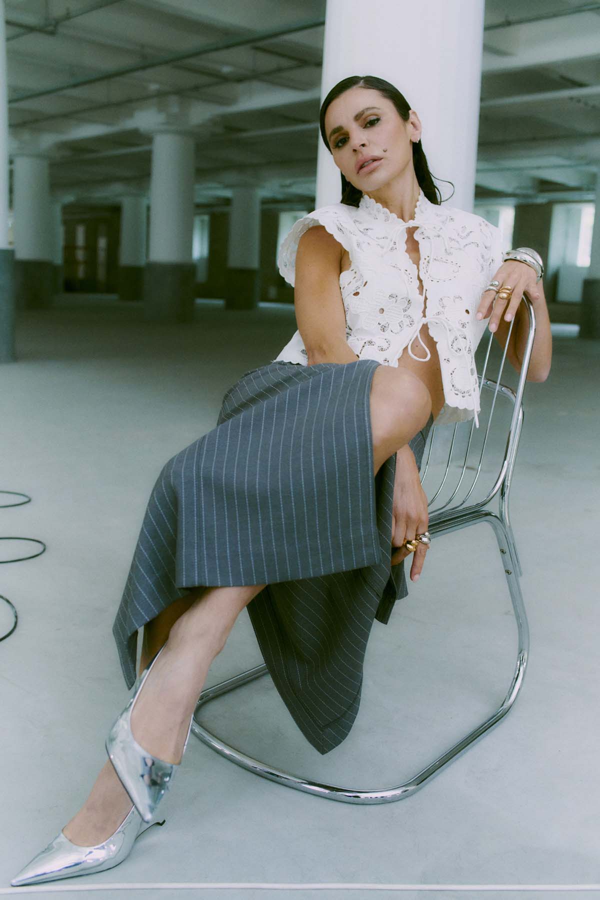 Tailor skirt pewter - Image 3