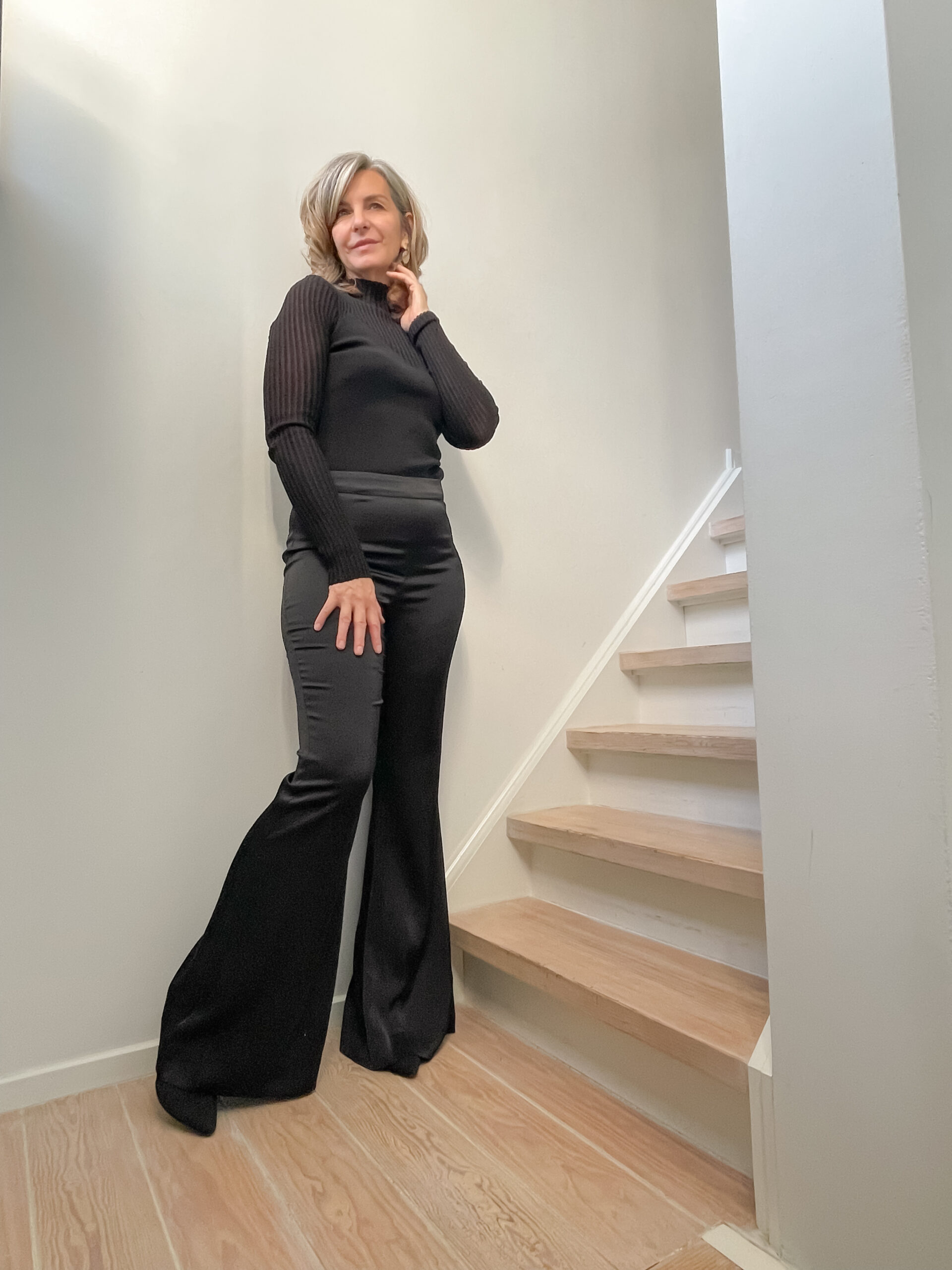 Harper flared trousers black - Image 4