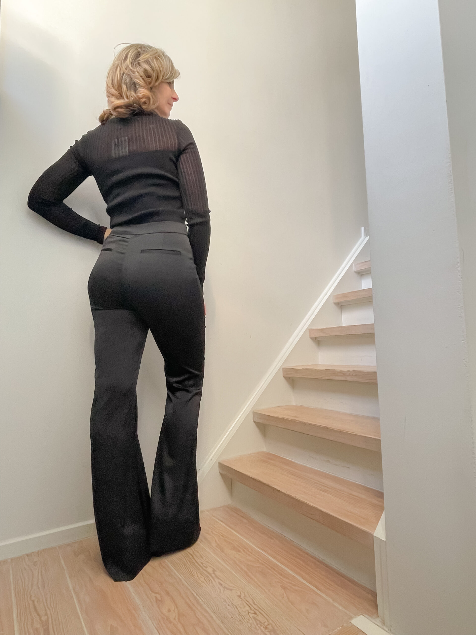 Harper flared trousers black - Image 3