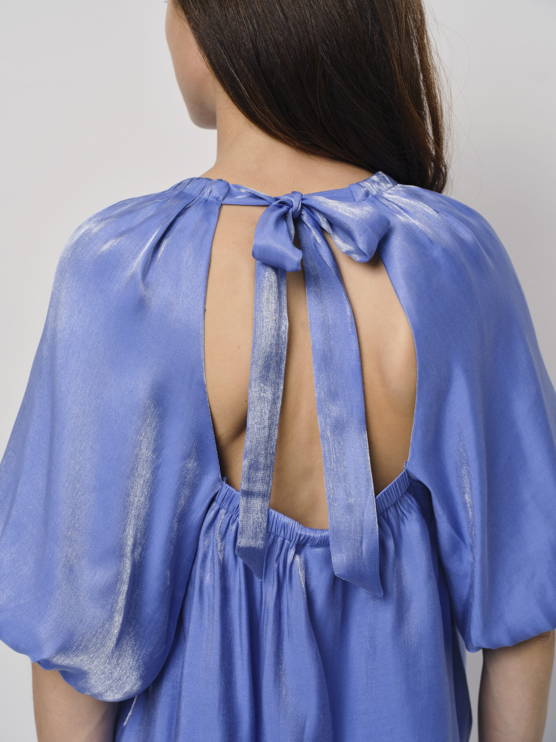 Simo shimmer top cornflower blue - Image 2