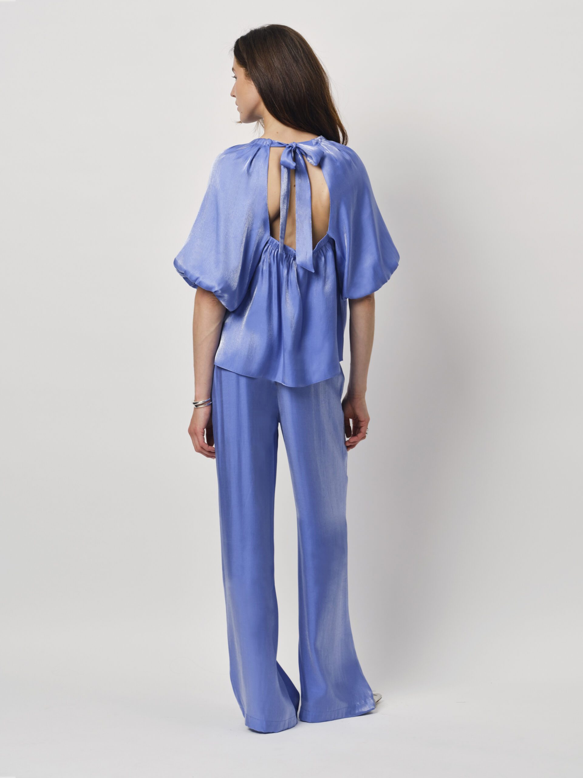Simo shimmer top cornflower blue - Image 5