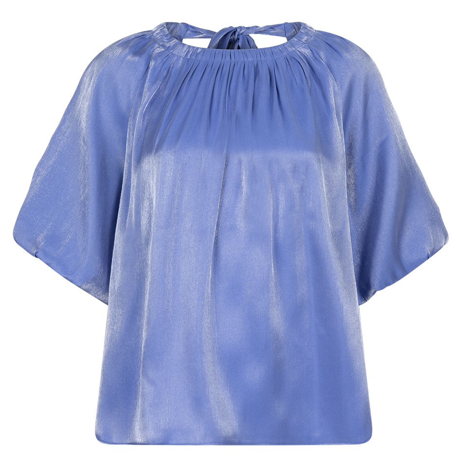 Simo shimmer top cornflower blue