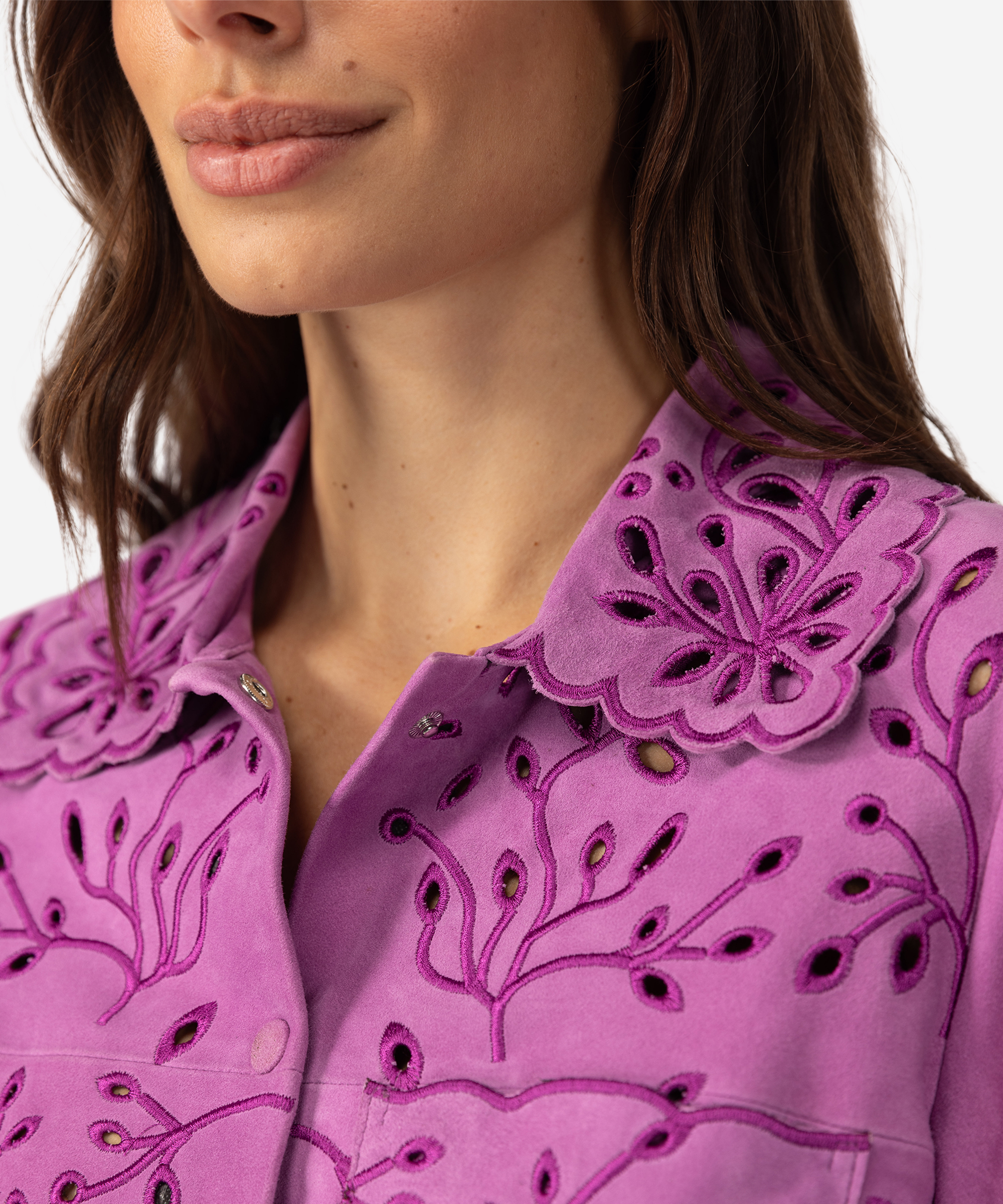 Jandira suède jas fucsia - Image 3