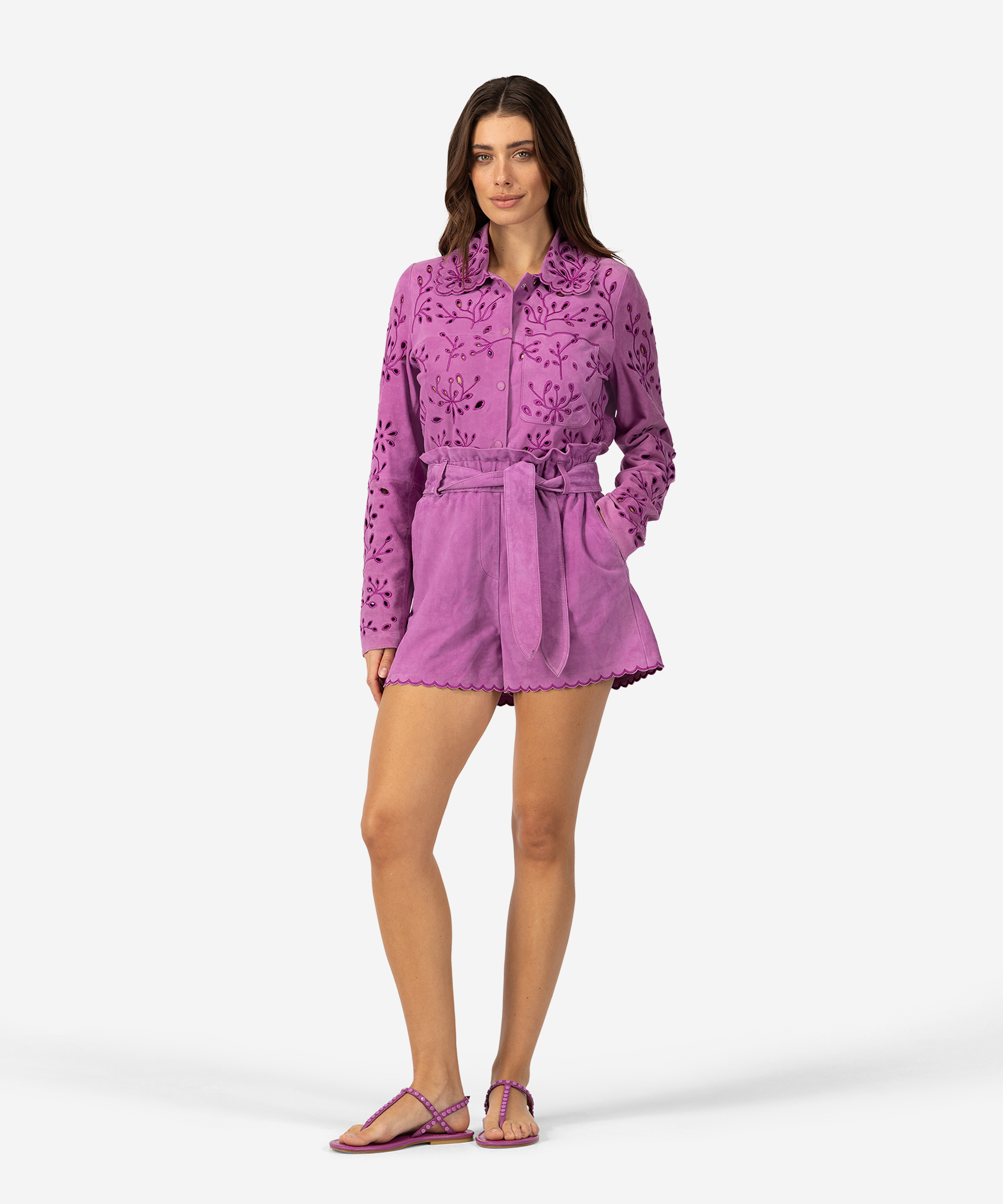 Jandira suède jas fucsia - Image 4