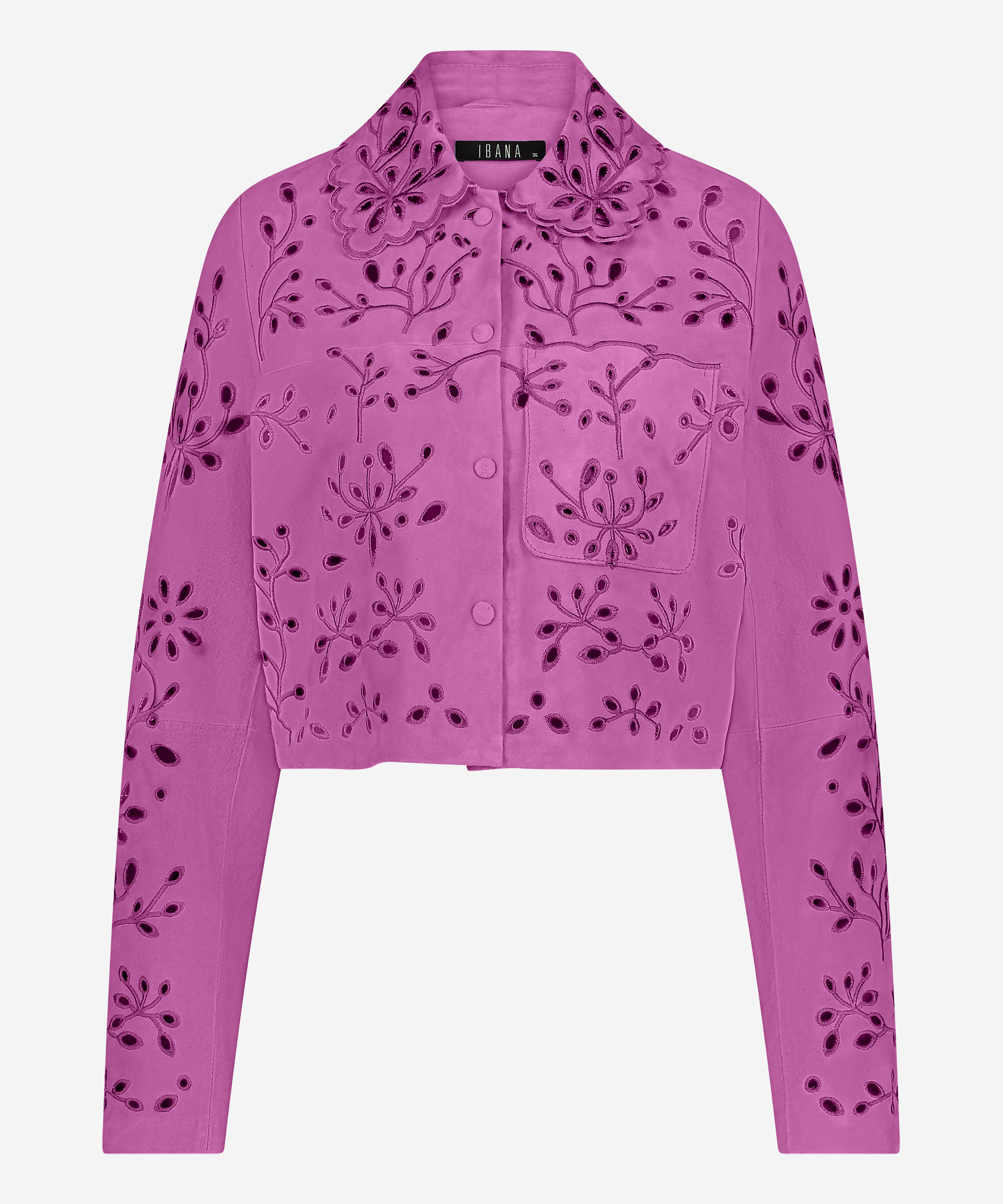 Jandira suède jas fucsia