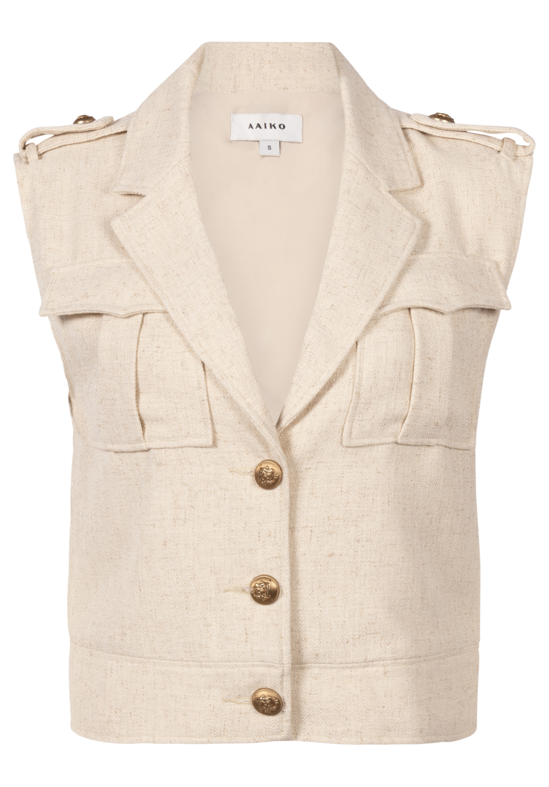 Lynette gilet cream