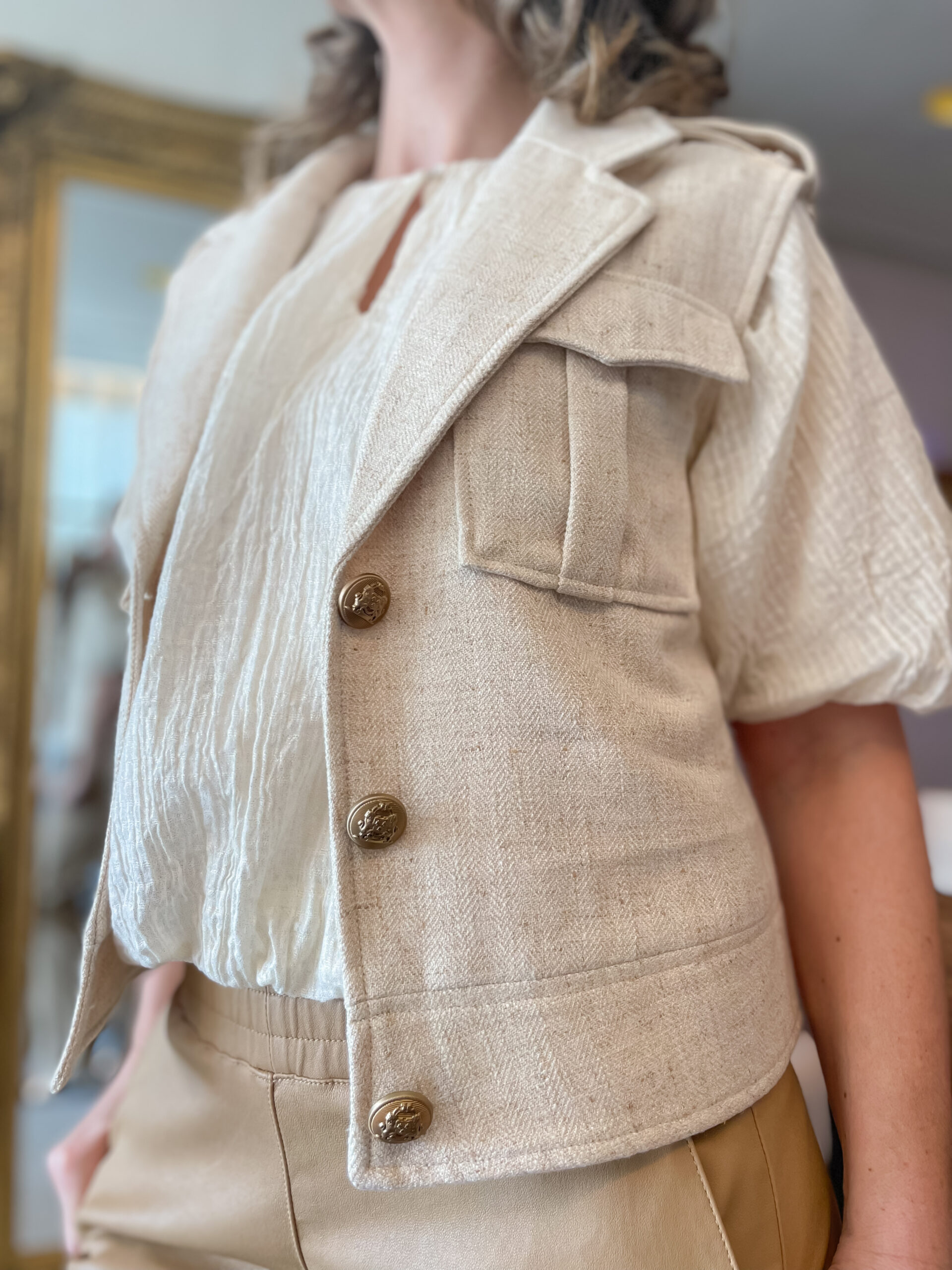 Lynette gilet cream - Image 2