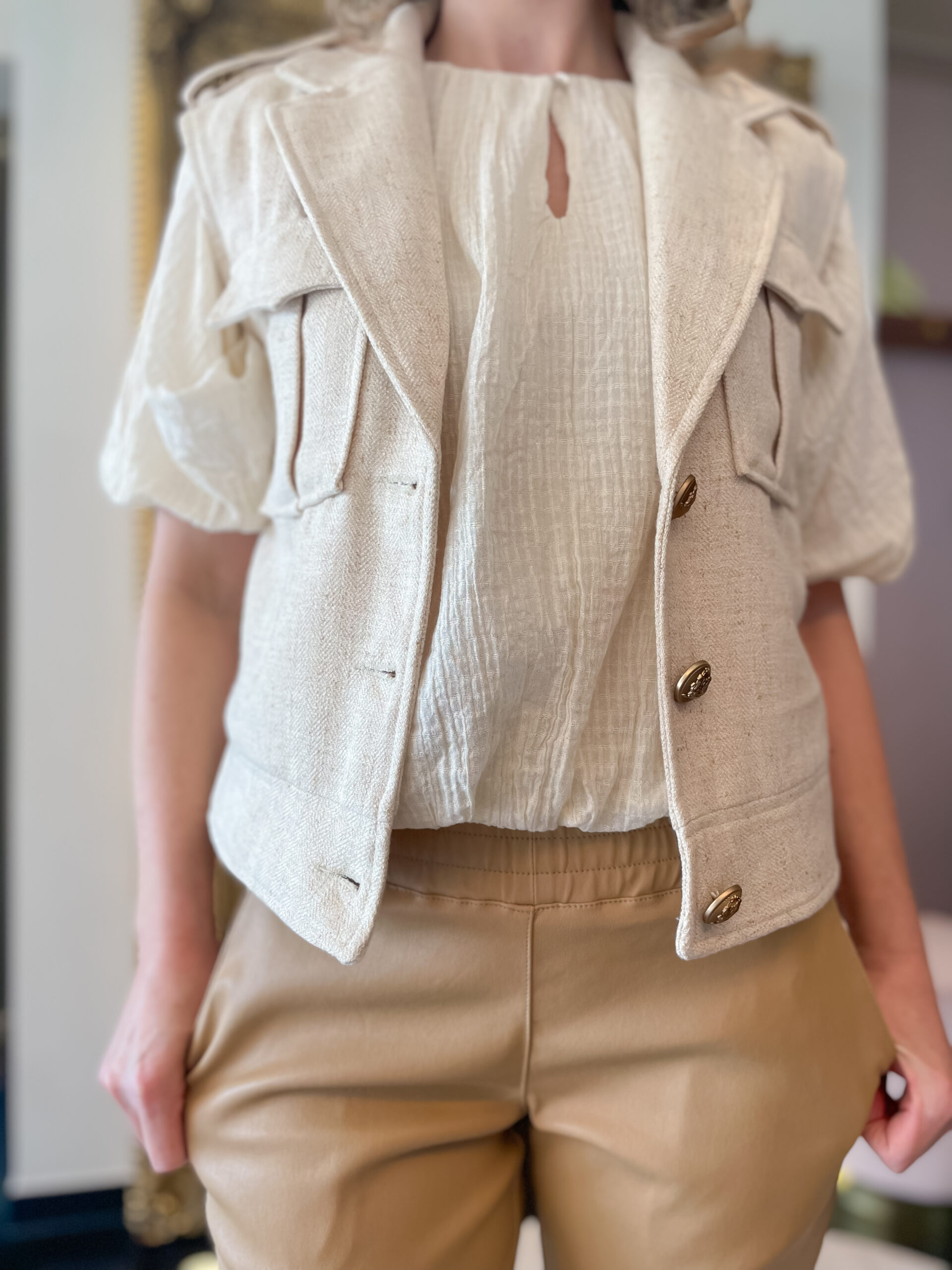 Lynette gilet cream - Image 3