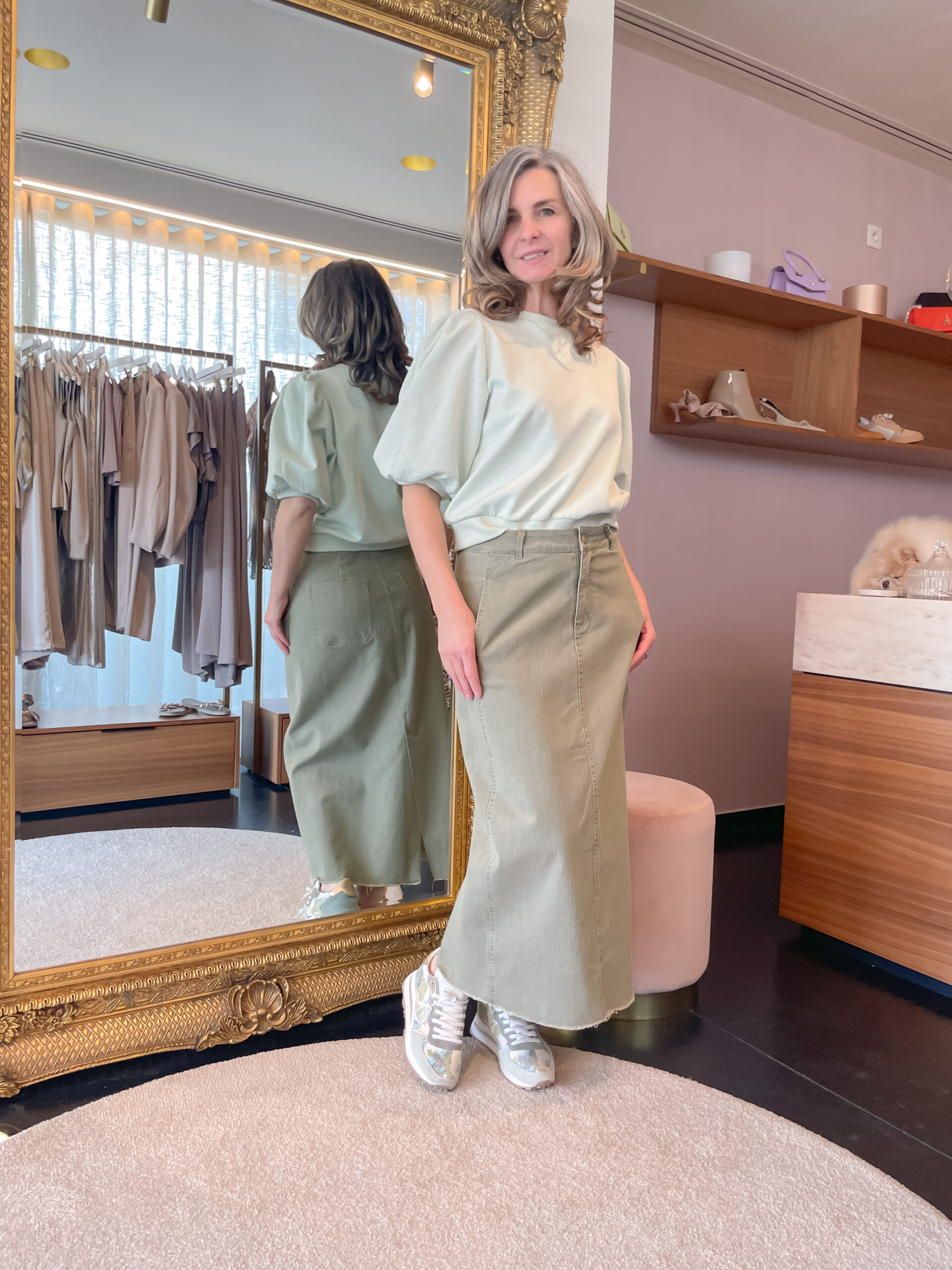 Jona2 jeans skirt green - Image 2