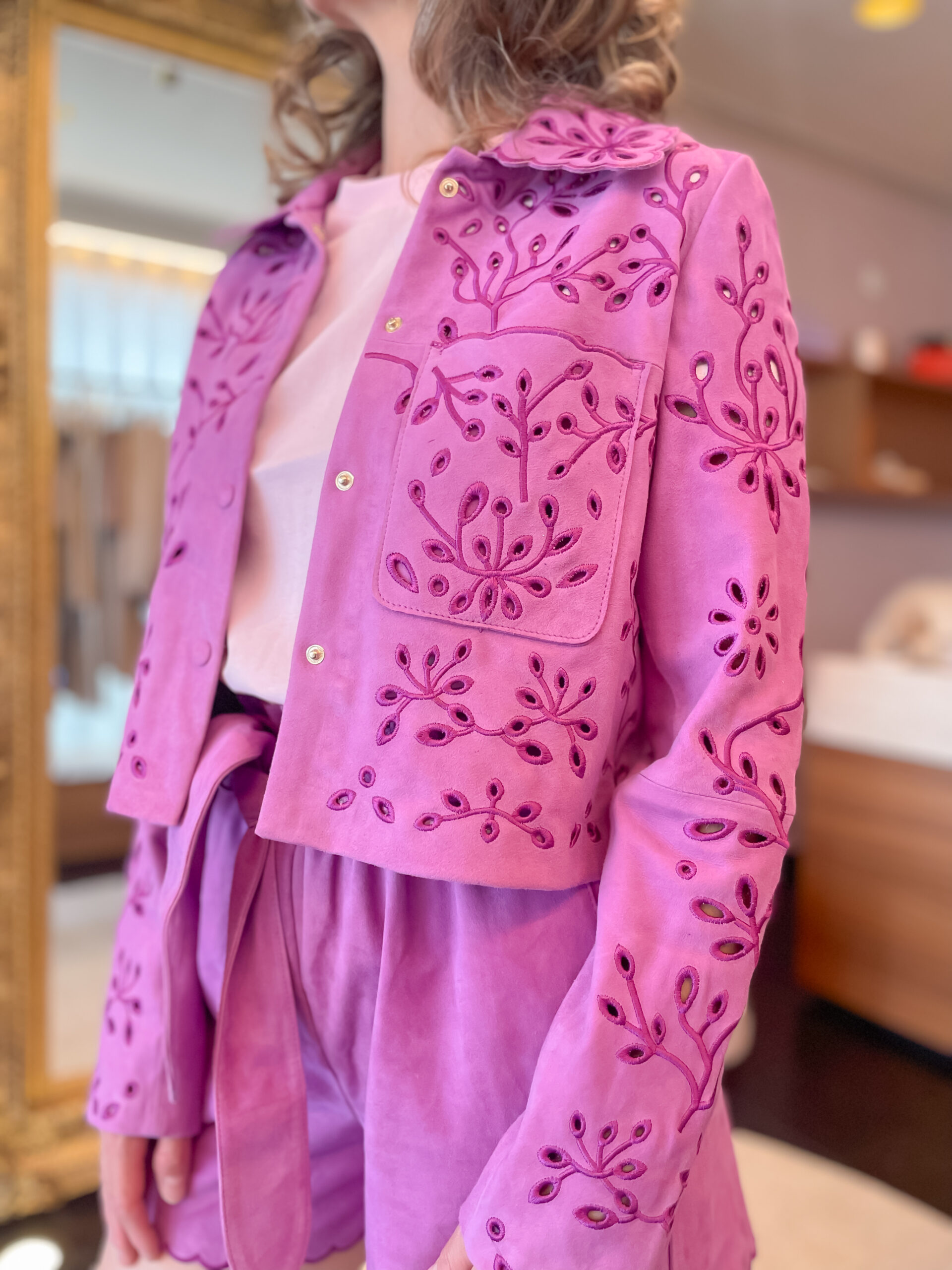 Jandira suède jas fucsia - Image 6
