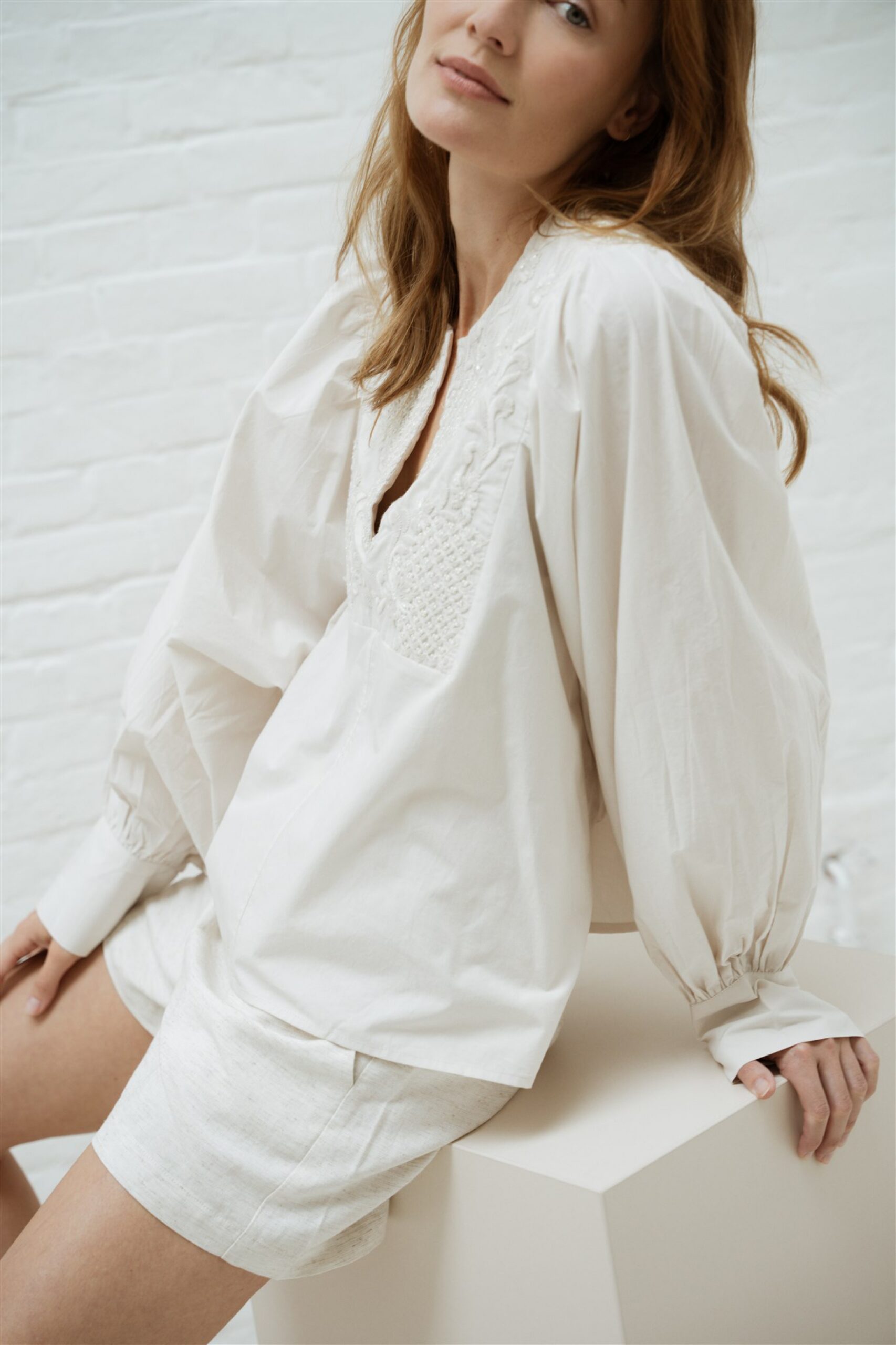 Jeanine 3 blouse sand - Image 3