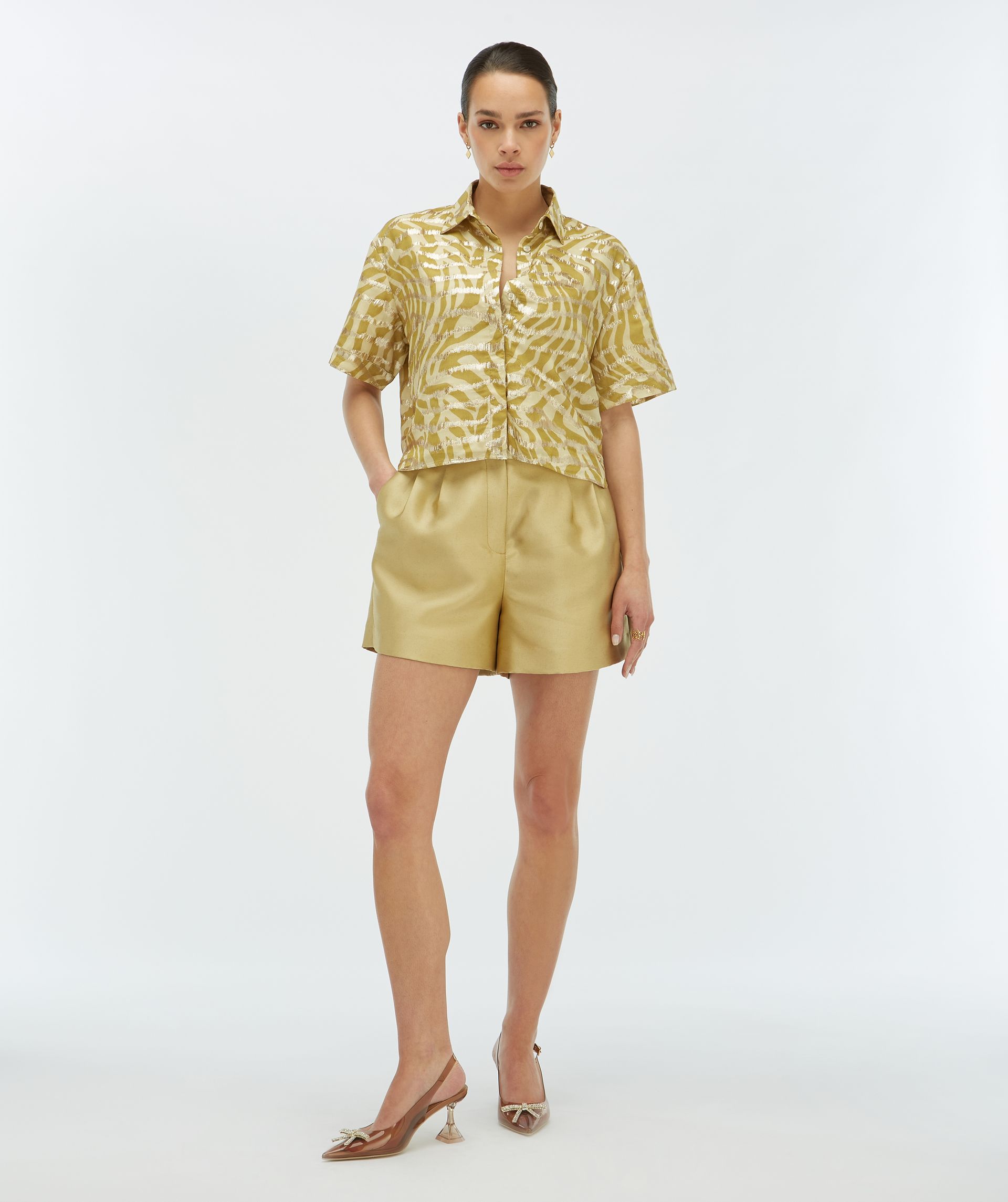 Paige short dull gold - Image 2