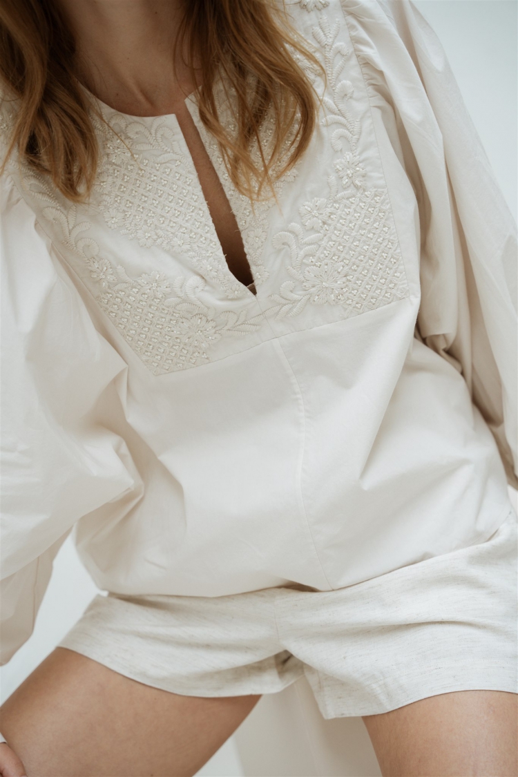 Jeanine 3 blouse sand - Image 2