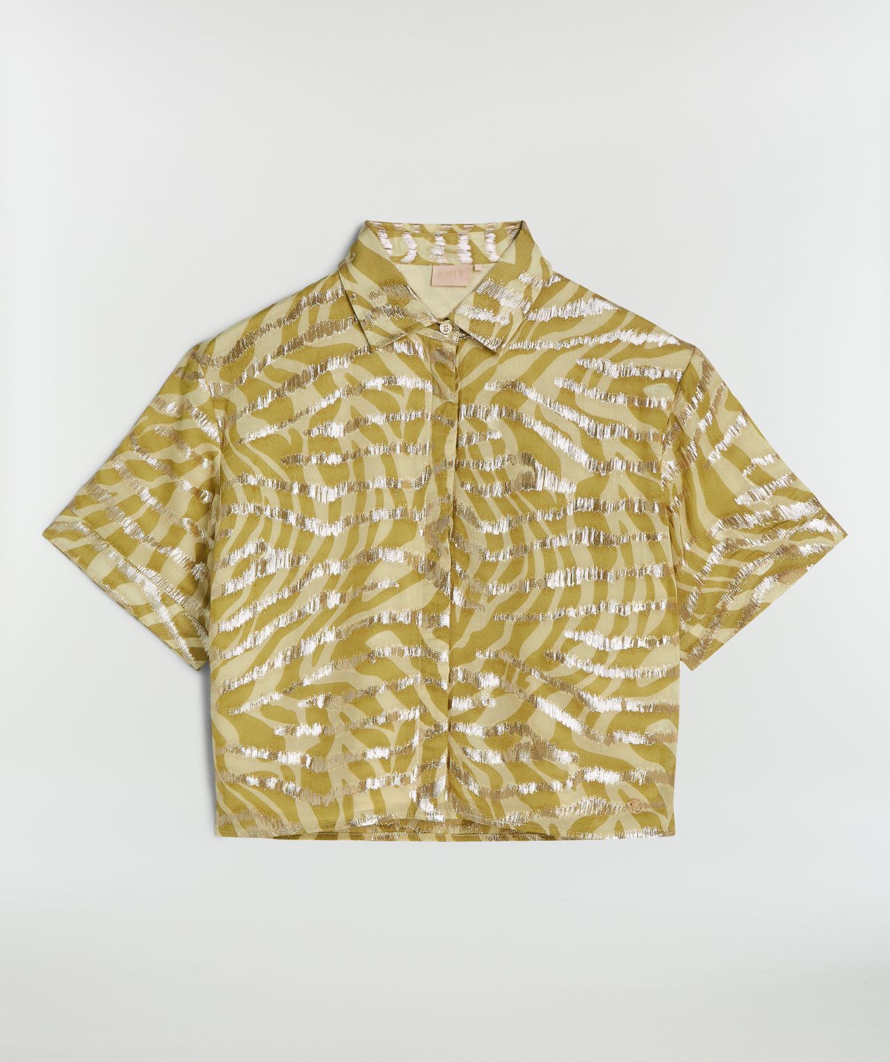 Ziya cropped blouse gold green