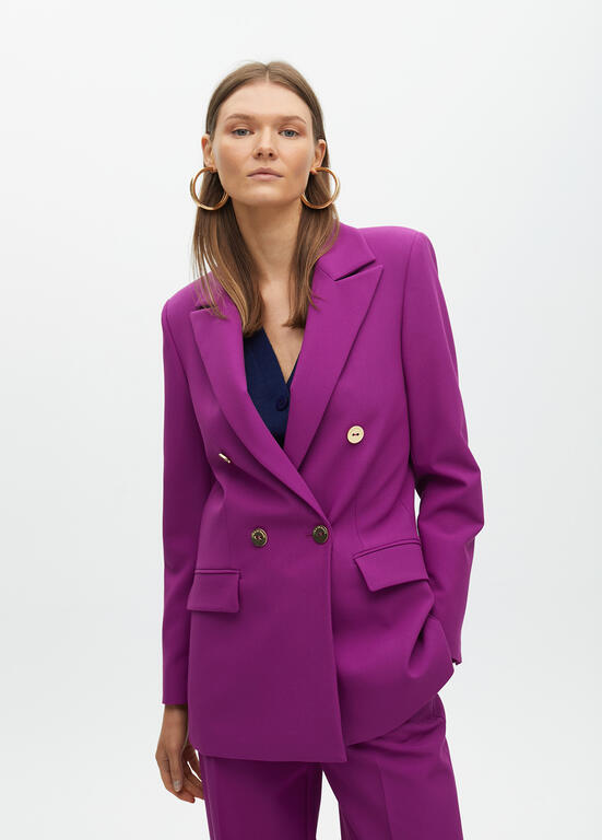 Double breasted crossover blazer Bougainvillea