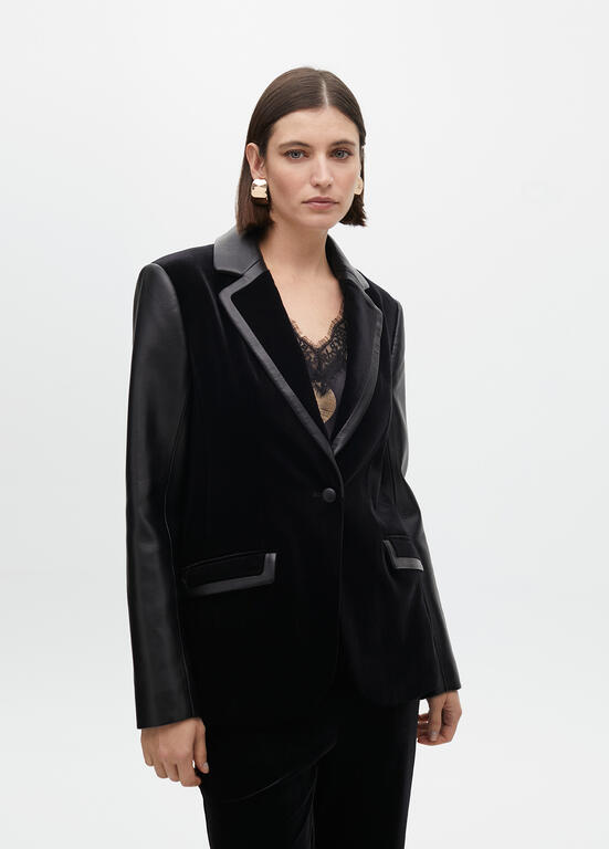 Velvet blazer Nero