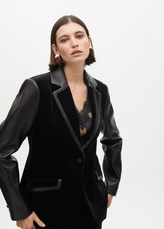 Velvet blazer Nero - Image 4