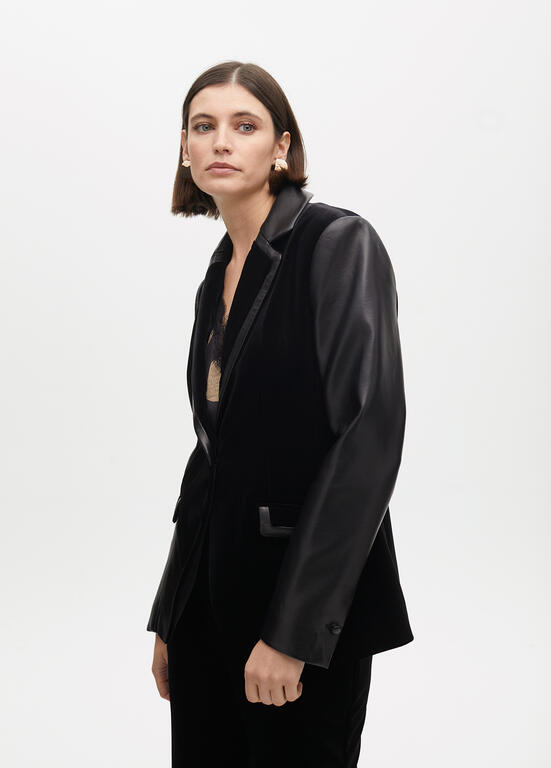 Velvet blazer Nero - Image 5