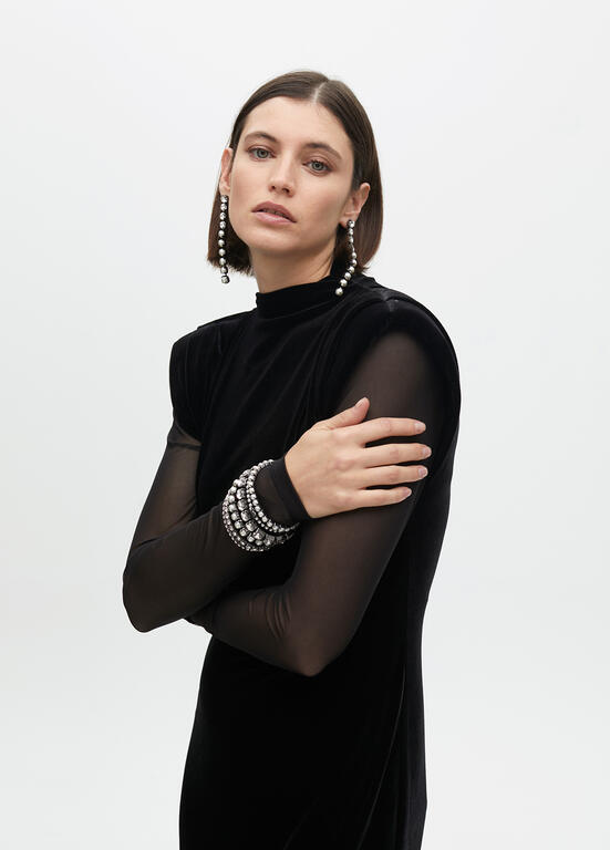 Maxi dress velvet negro - Image 3