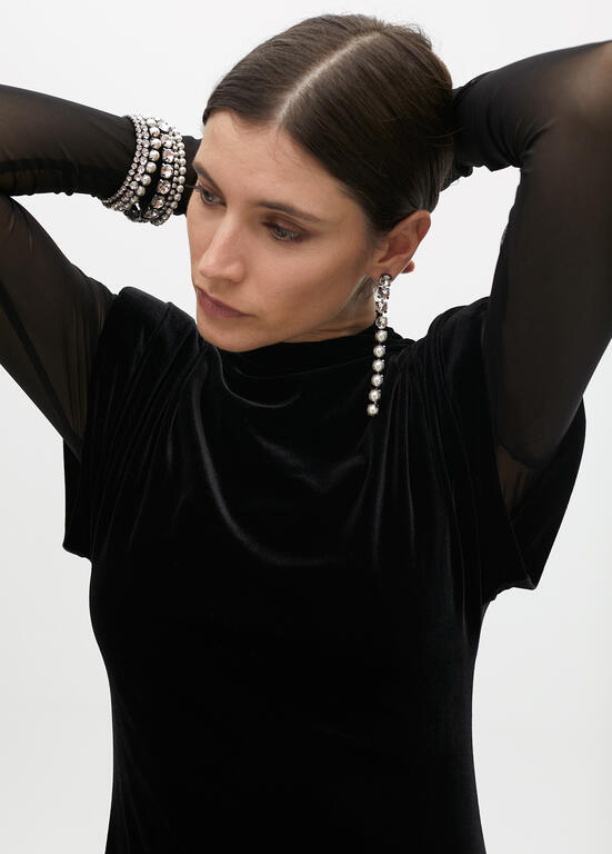 Maxi dress velvet negro - Image 2