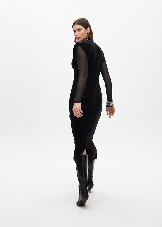 Maxi dress velvet negro - Image 4