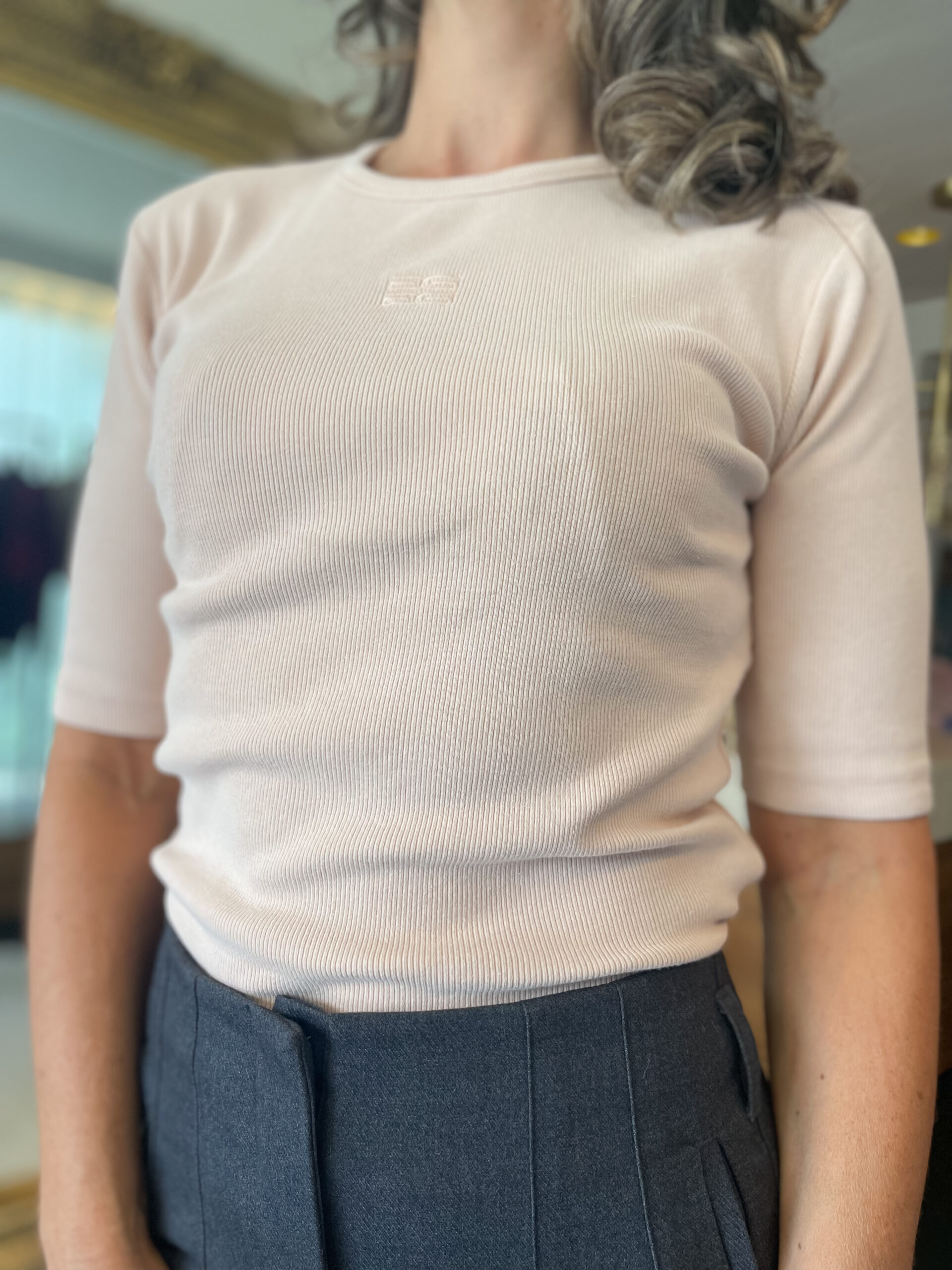 Drew washed logo top rose - Image 4