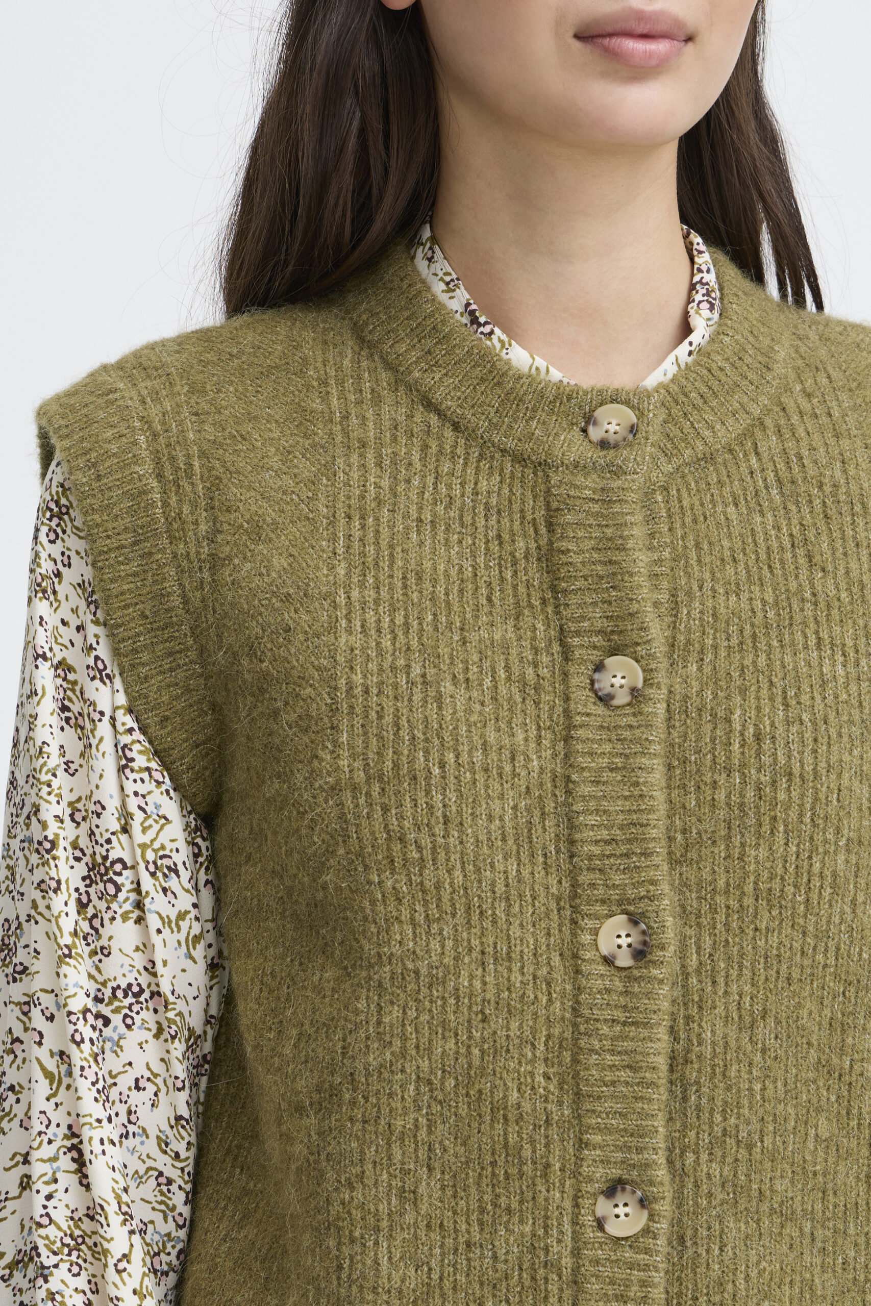 Irsilvi gilet Moss green