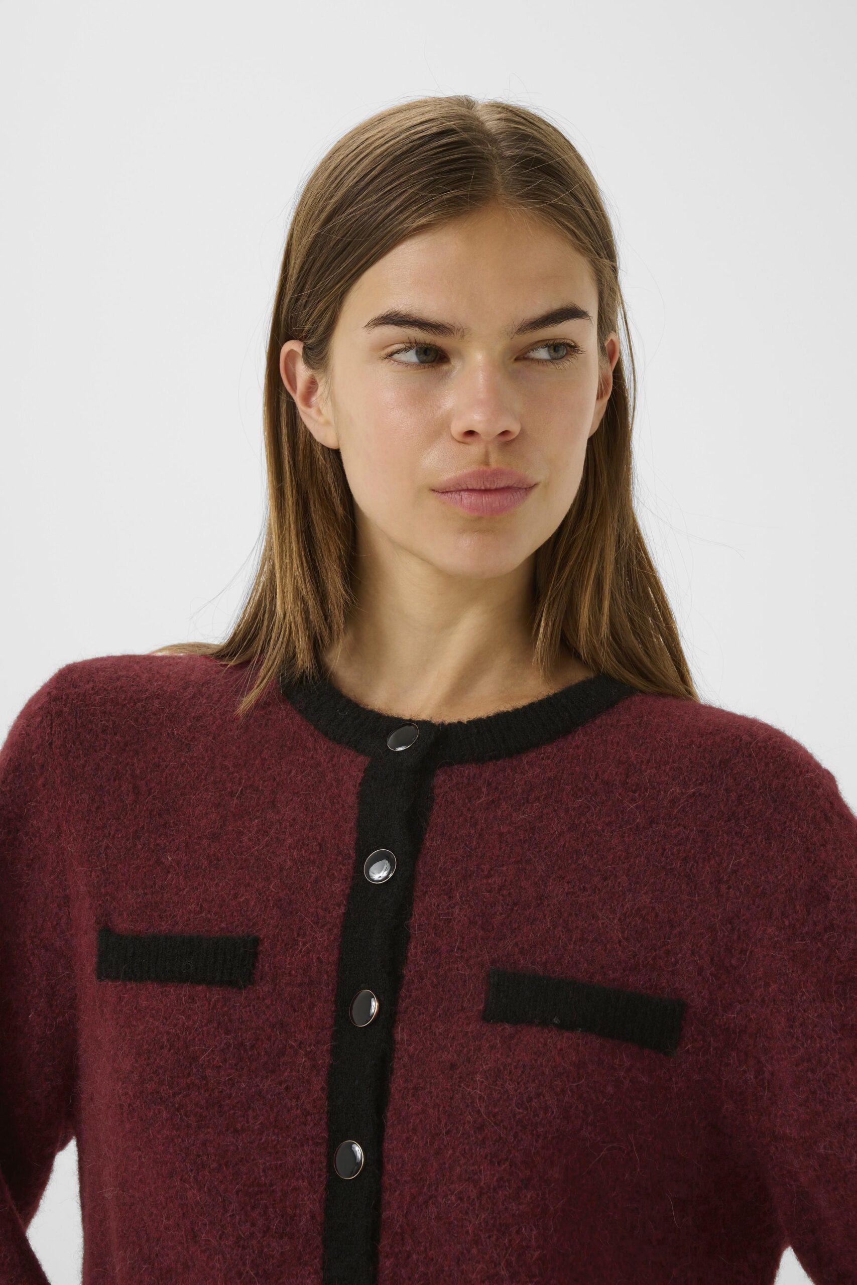 Alpha cardigan blood red black - Image 3