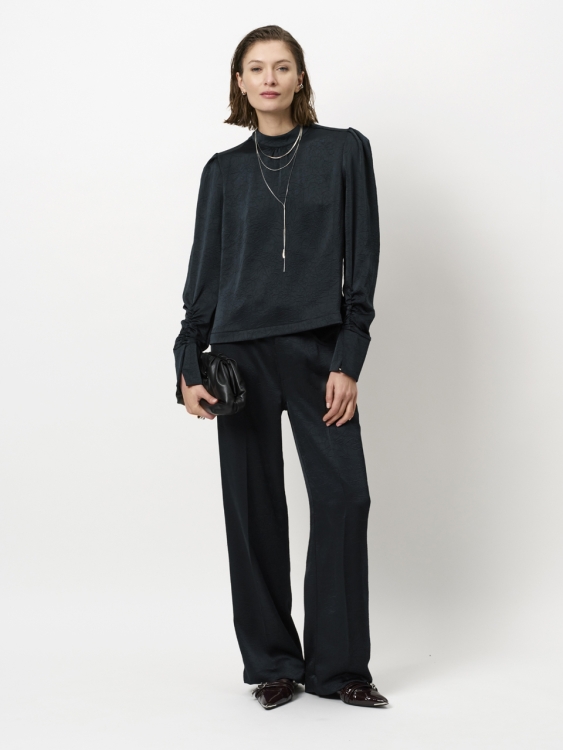 Jules wide leg midnight green - Image 4
