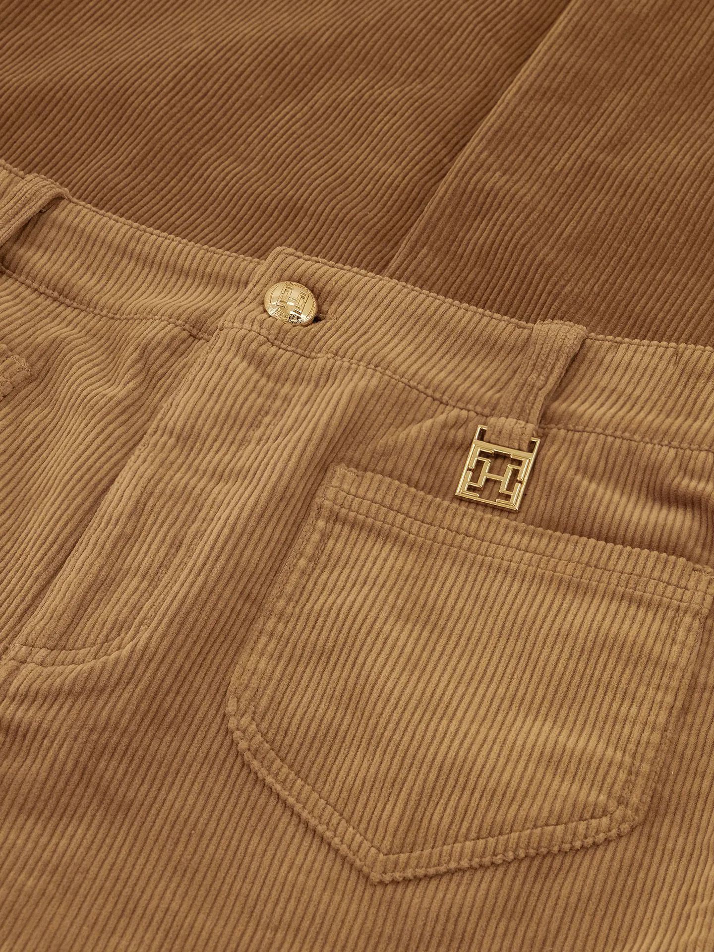 Ivanna corduroy flared broek dark caramel - Image 4