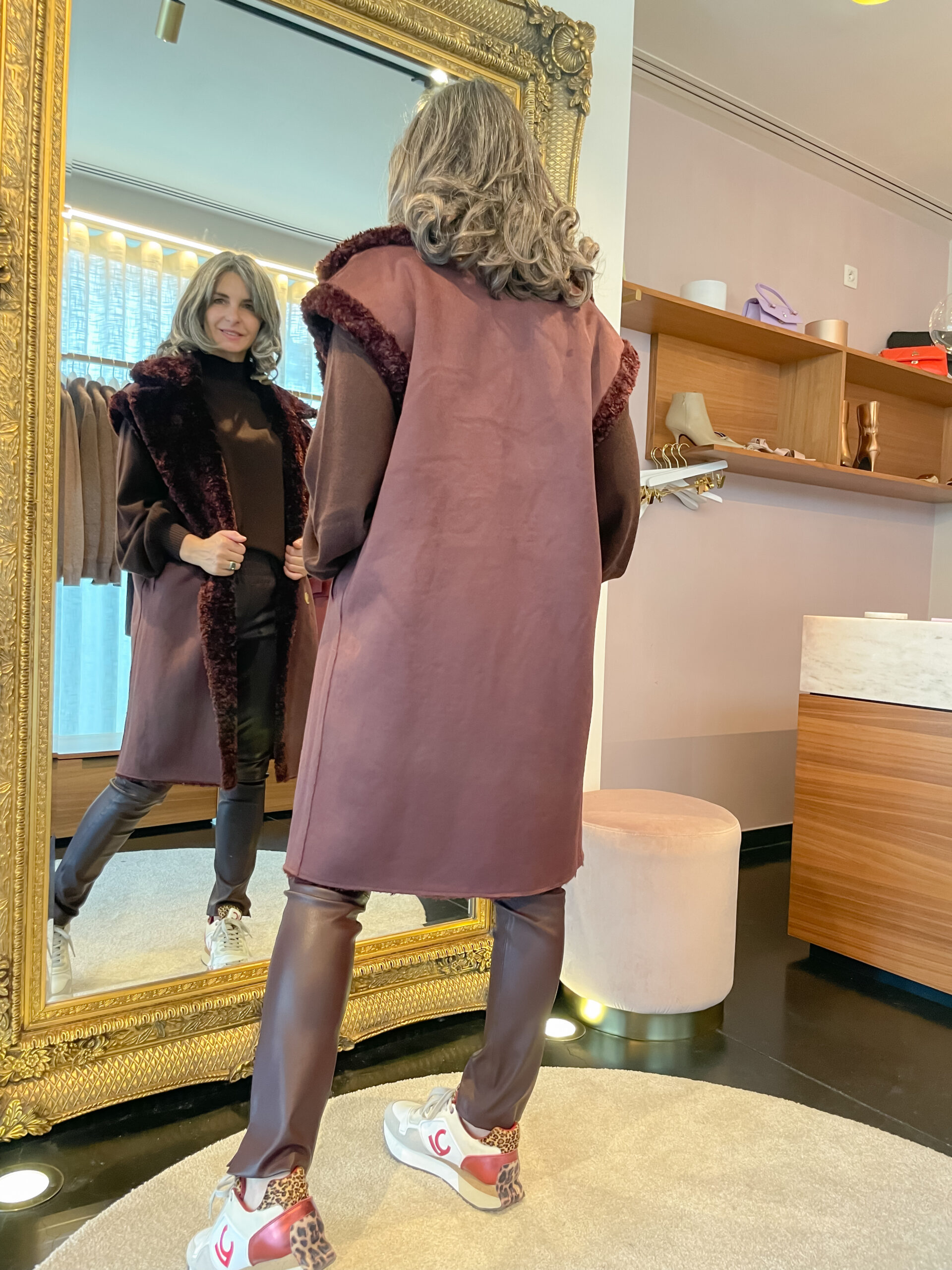 Chella gilet burgundy - Image 7