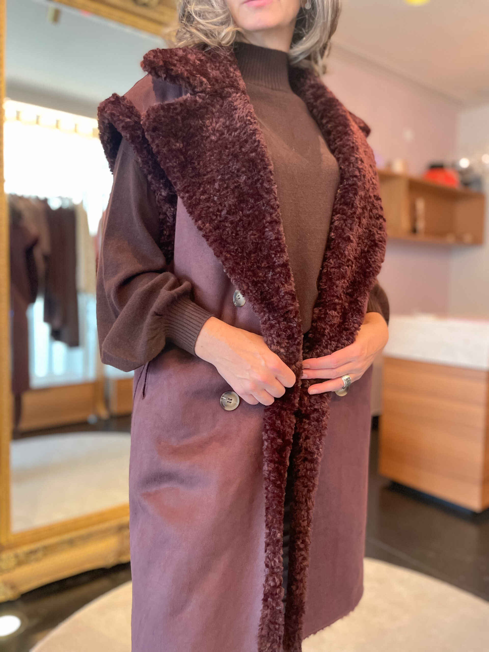 Chella gilet burgundy - Image 5