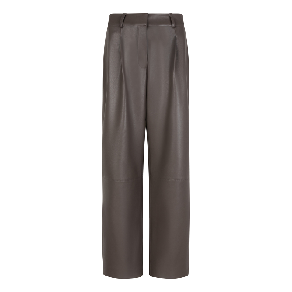 Jules faux leather pants antique grey