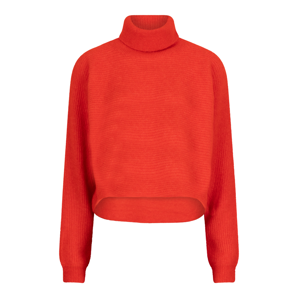 Yuri cropped turtle sweater red