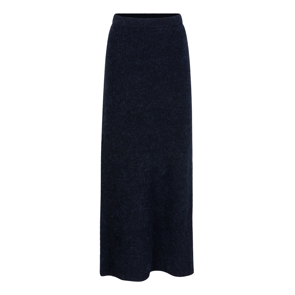 Suzy knitted maxi rok dark blue