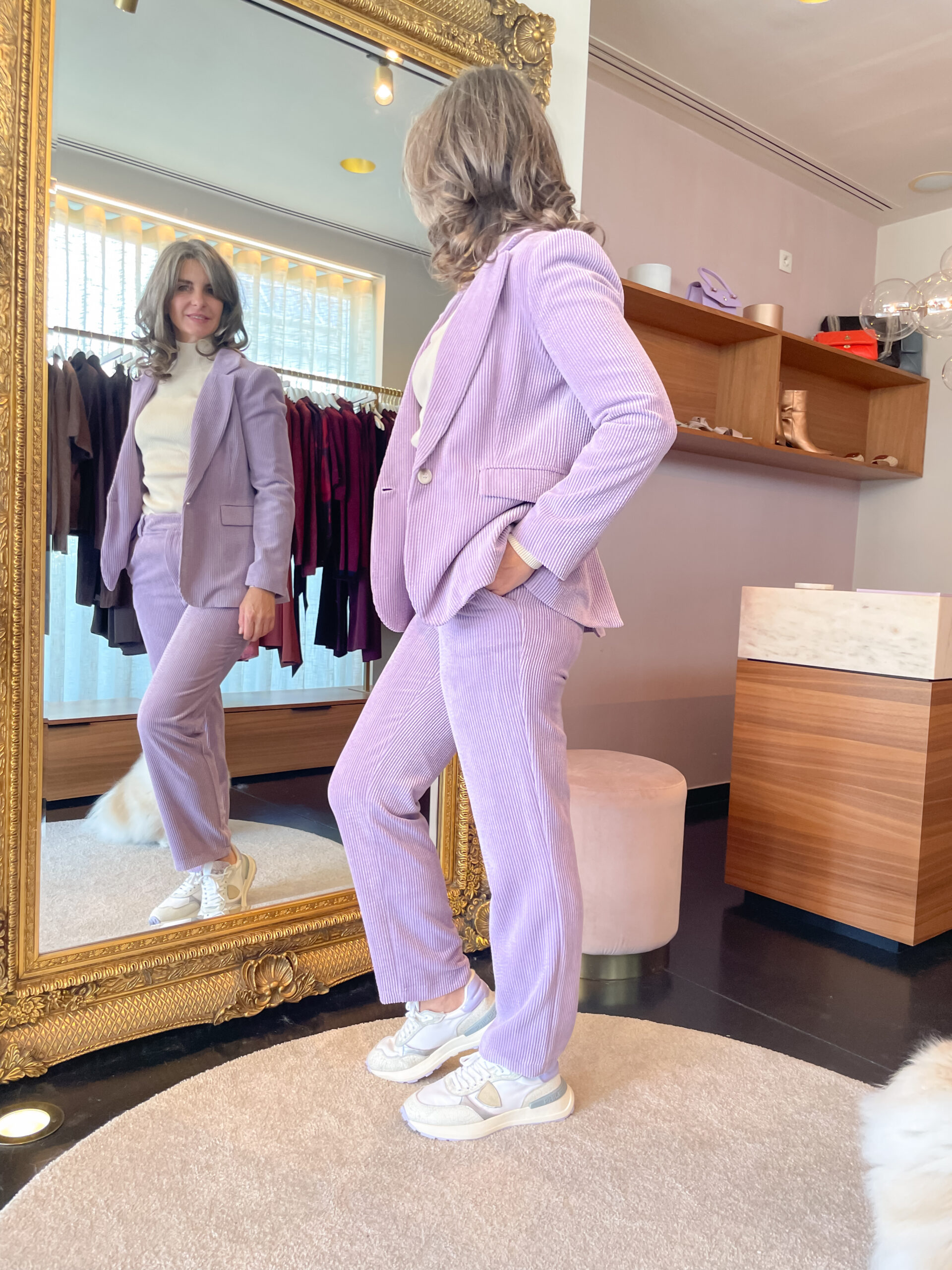 Pantaloni Vell lila - Image 2