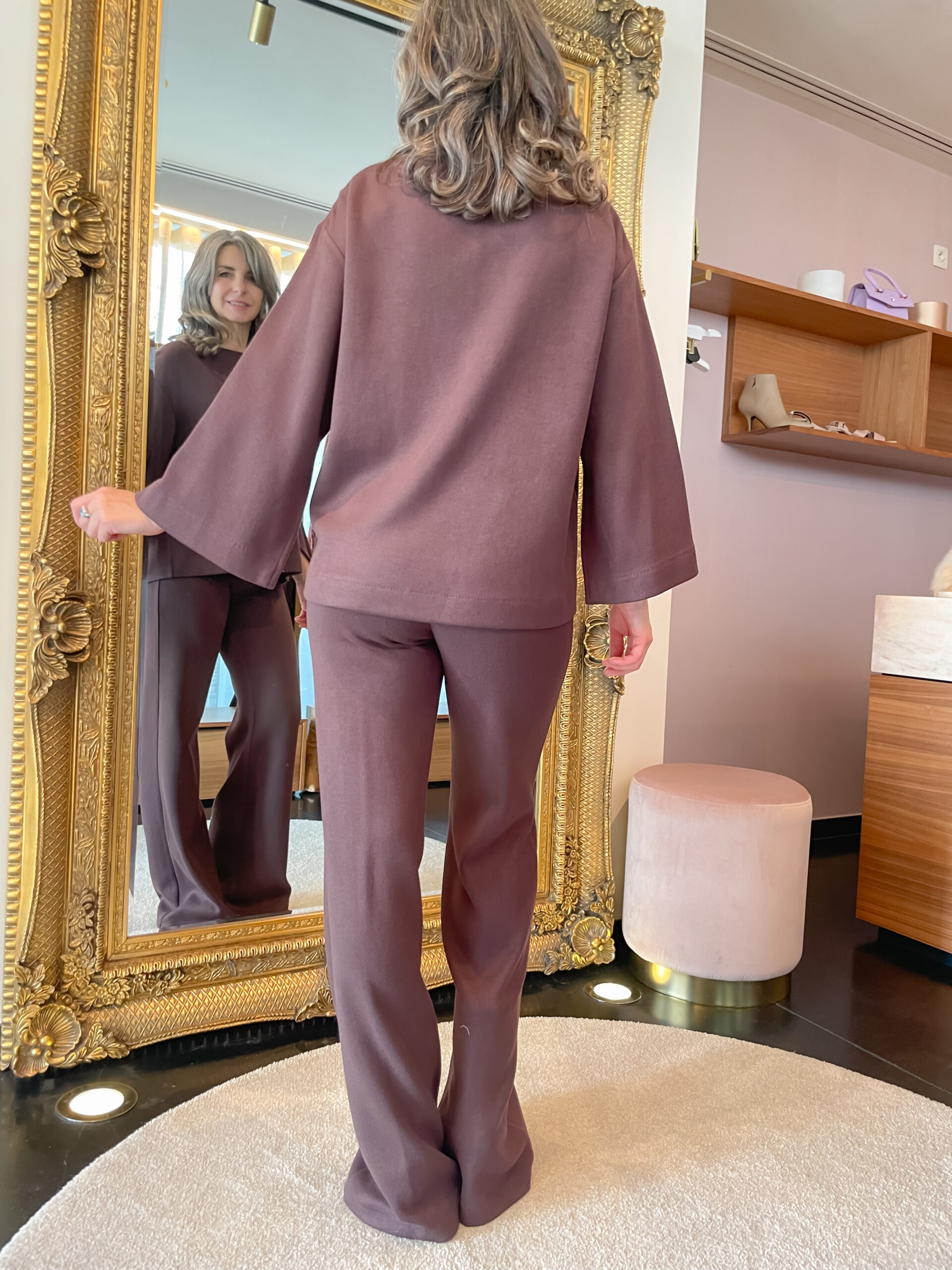 Blouse with wide sleeves coffee - Image 3