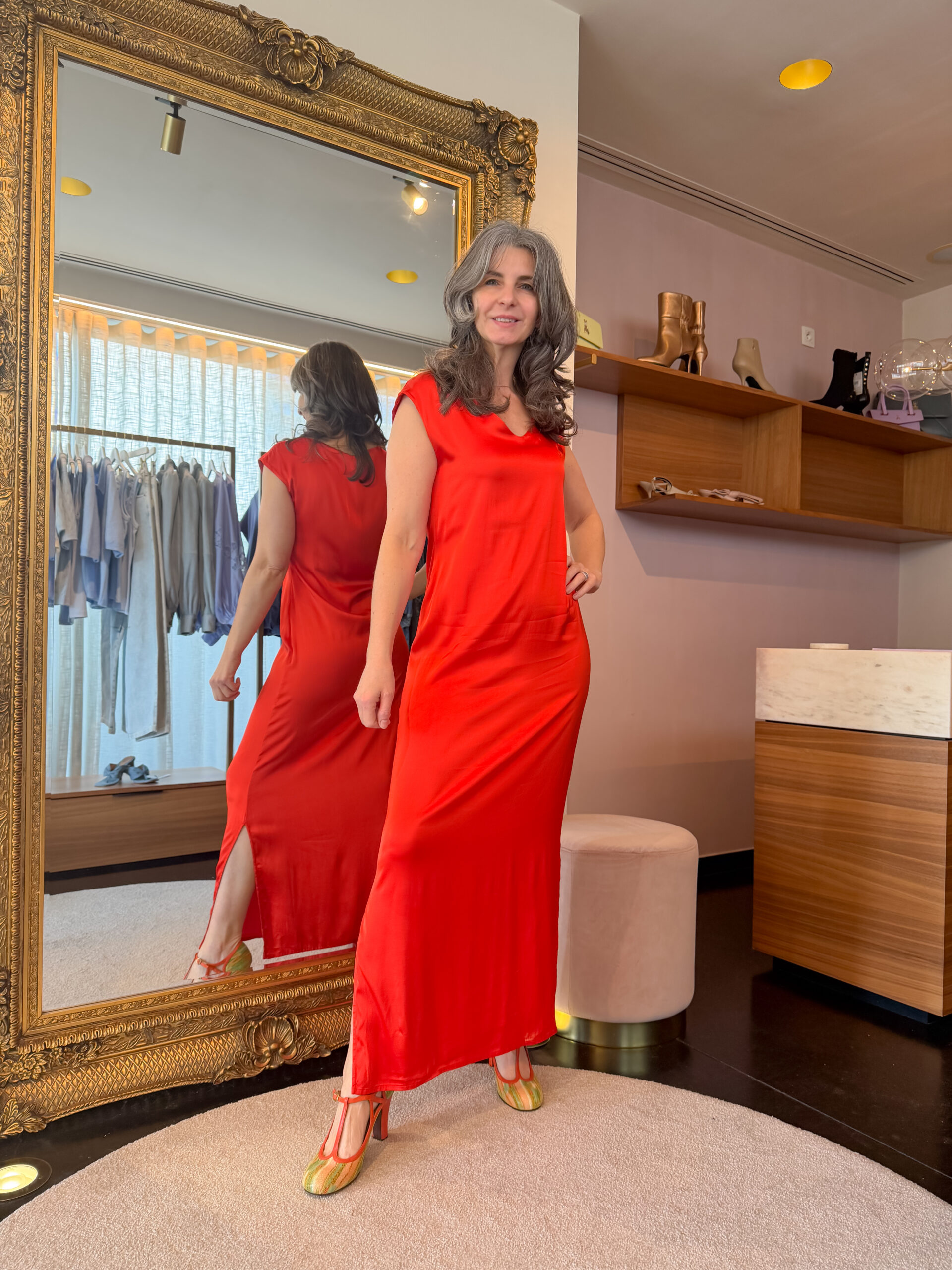 Abito raso stretch coral - Image 2